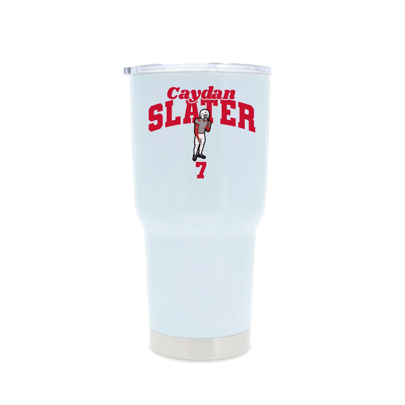 30oz Stainless Steel Tumbler — Signature Arch in White