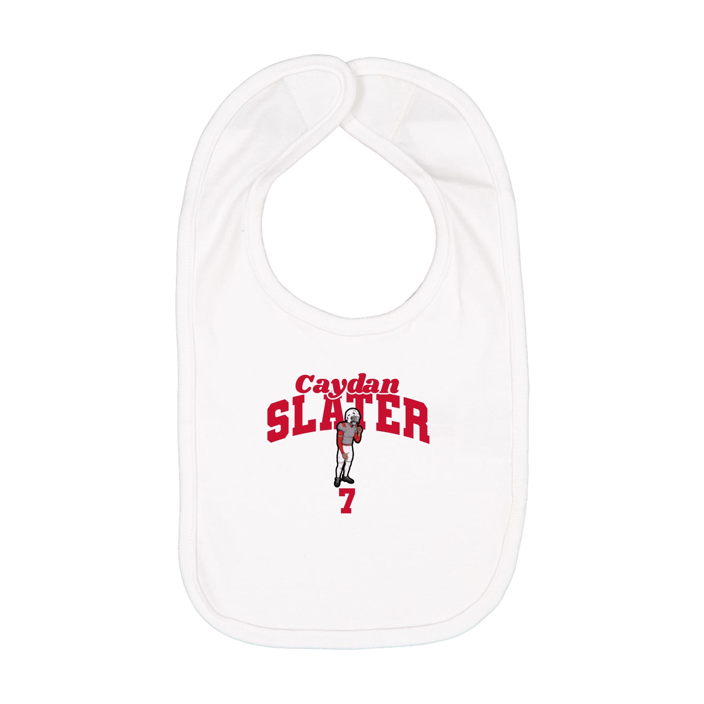 Infant Bib — Signature Arch in White