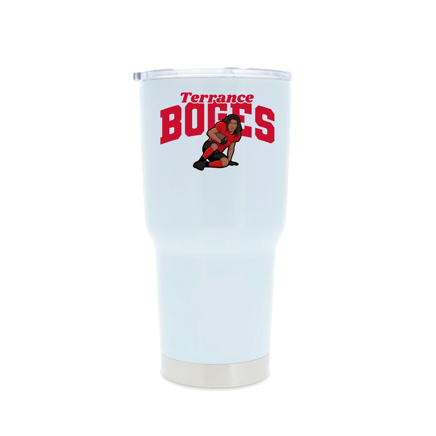 30oz Stainless Steel Tumbler — Signature Arch in White