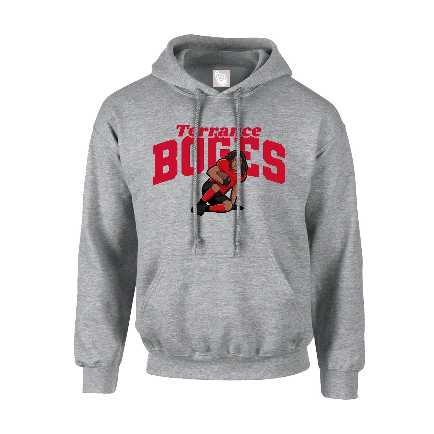 Youth Hoodie — Signature Arch in Grey