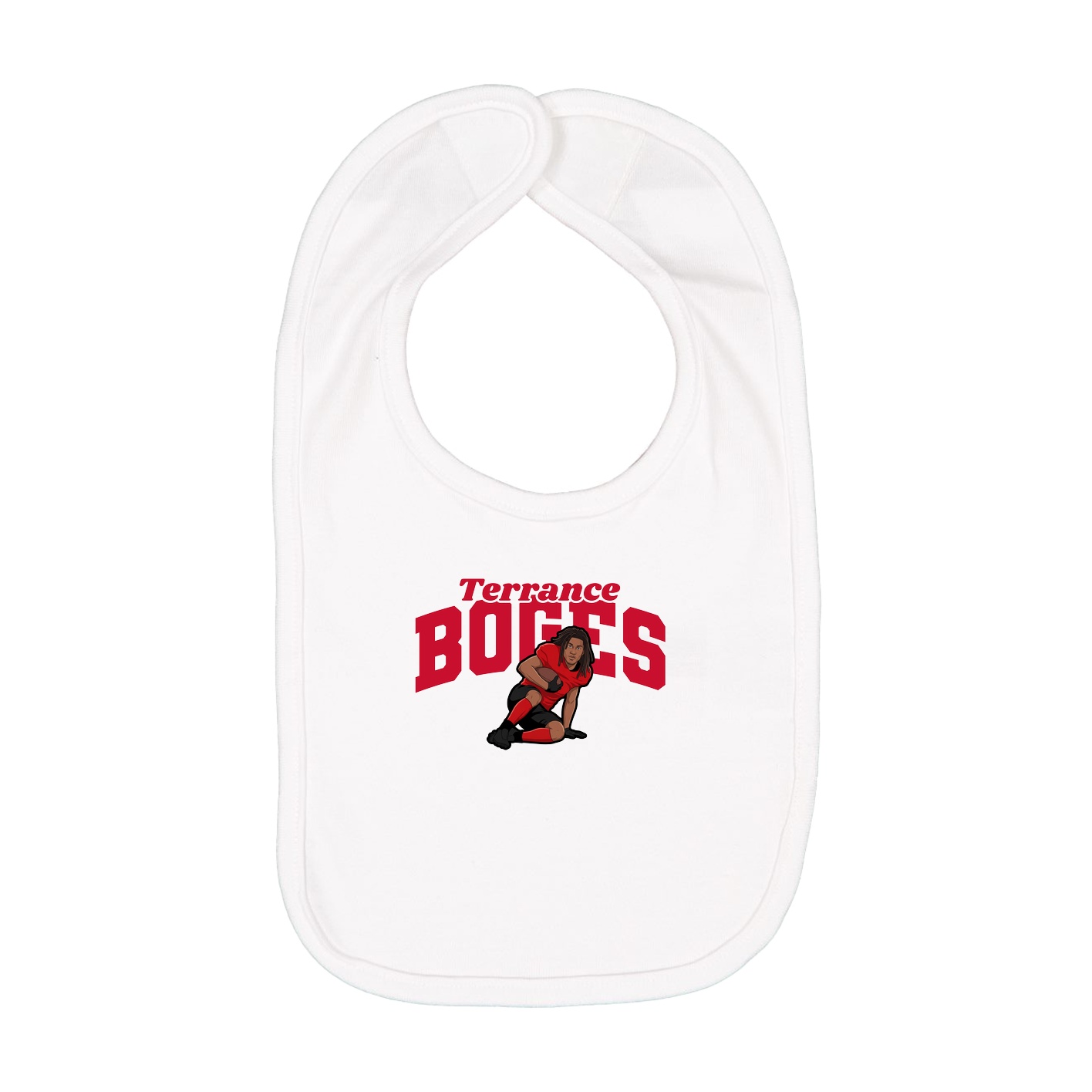 Infant Bib — Signature Arch in White