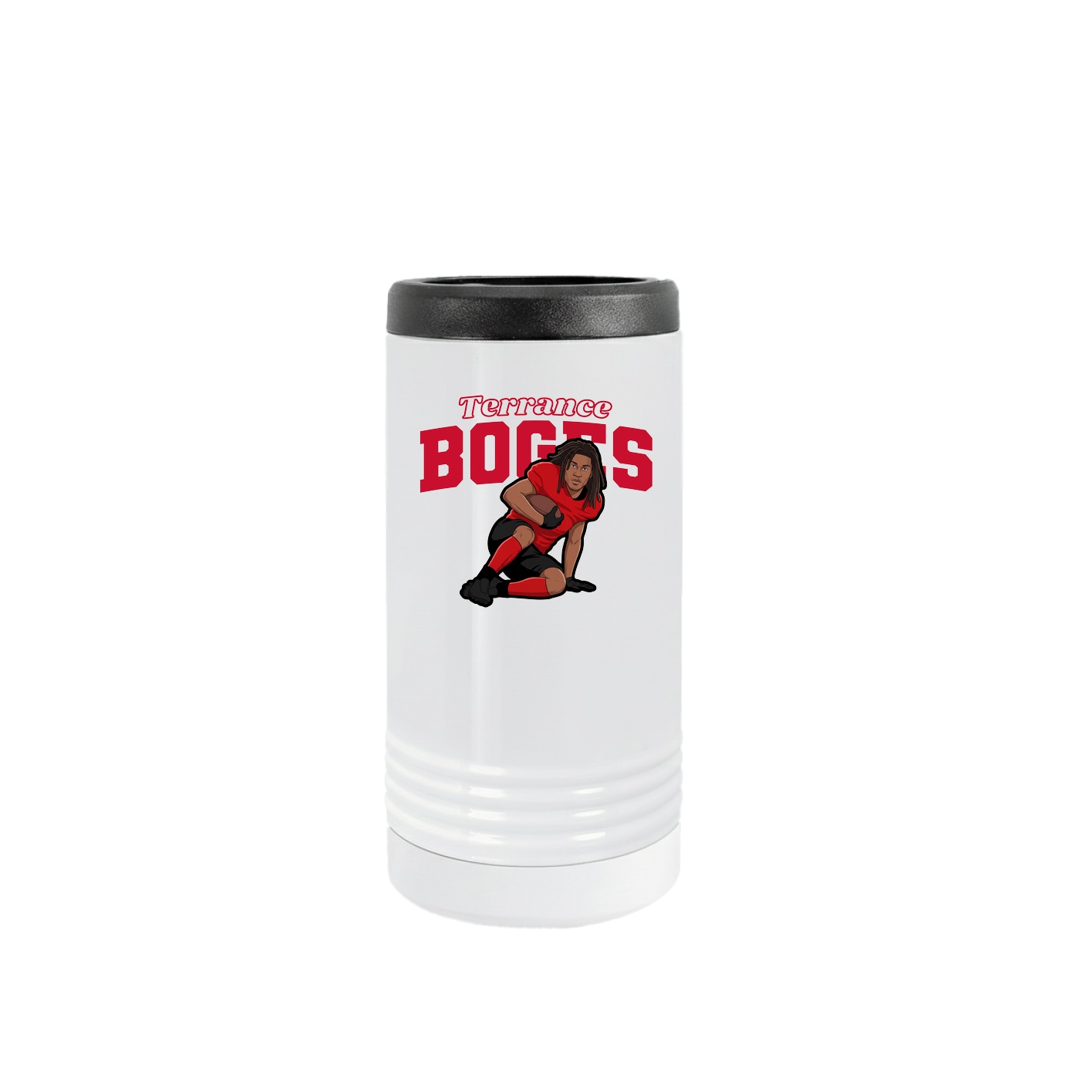 Slim Beverage Holder — Name Arch in White