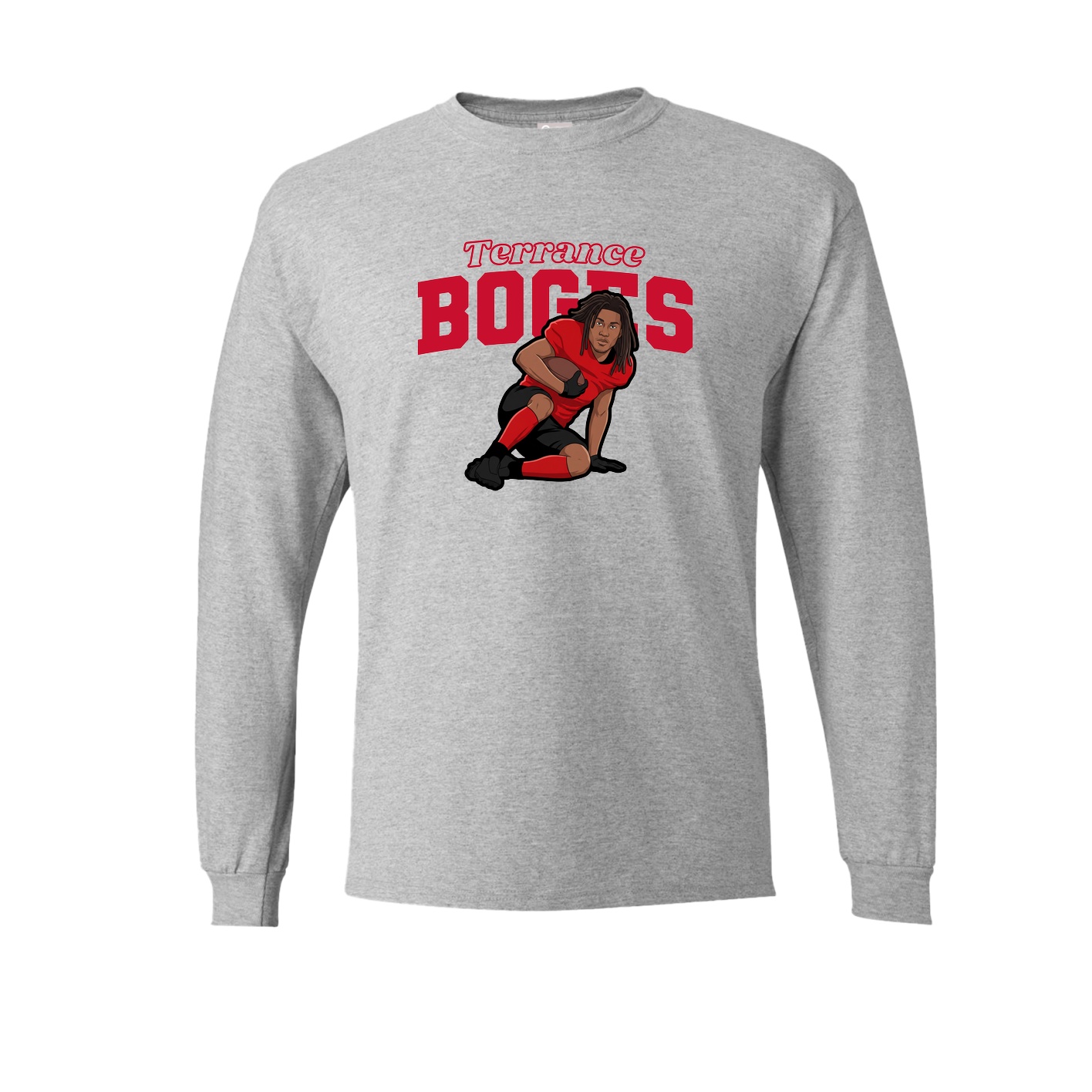 Long Sleeve Tee — Name Arch in Grey