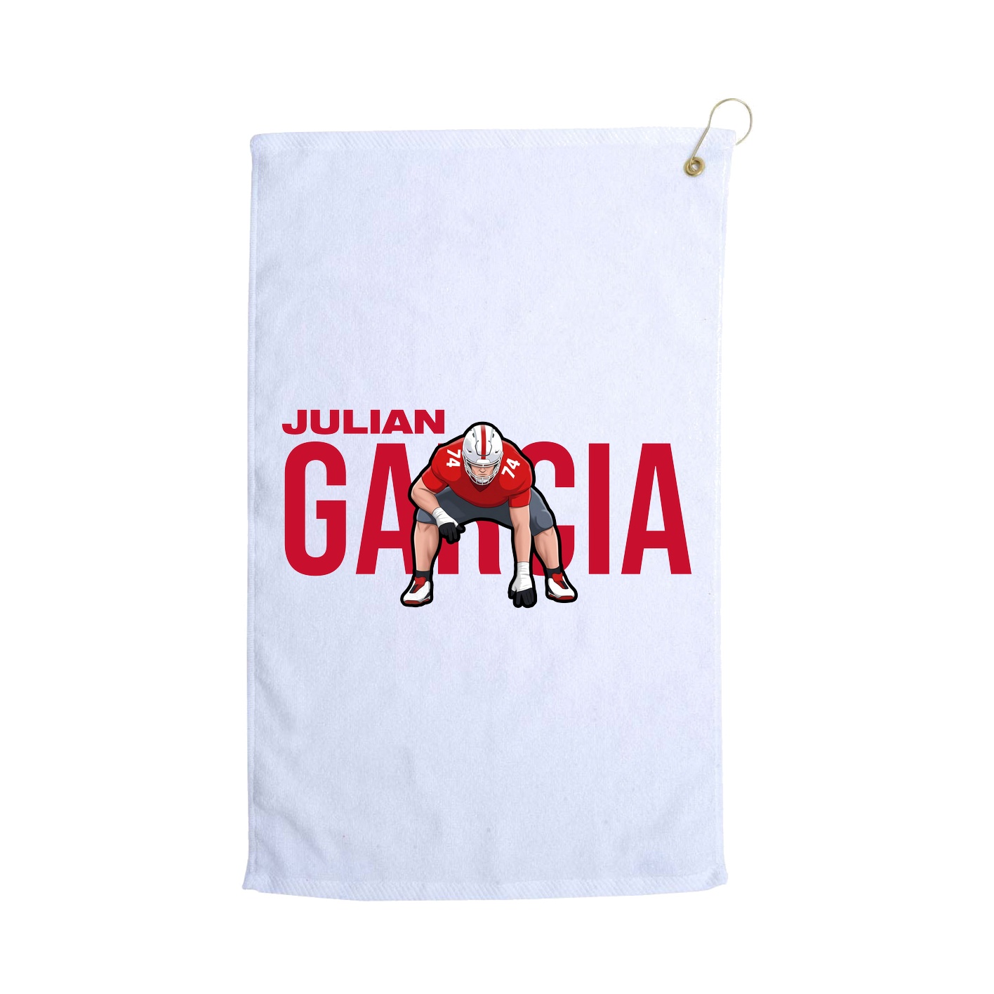 Golf Towel — Player Name in White