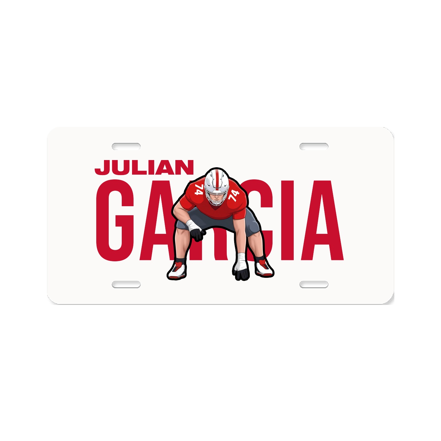 License Plate — Player Name in Classic