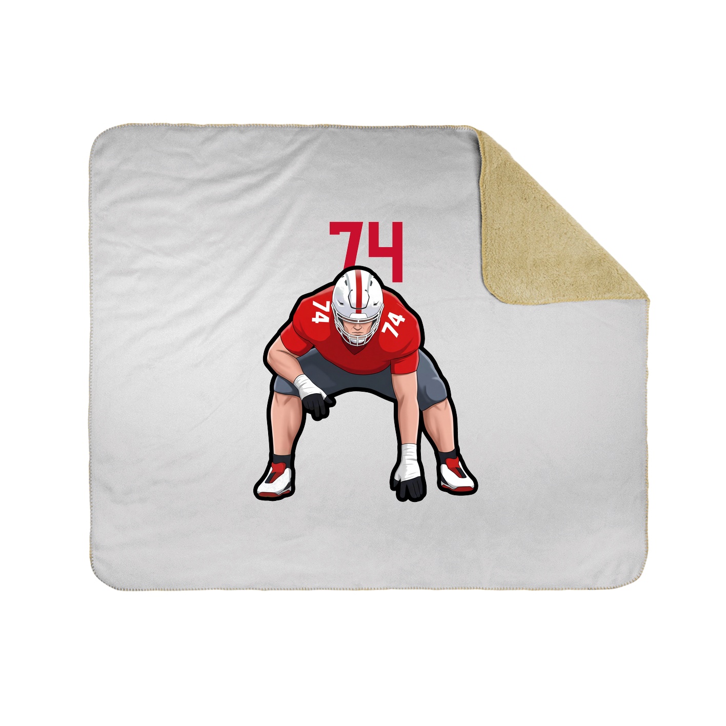 Throw Blanket — Number Top in White