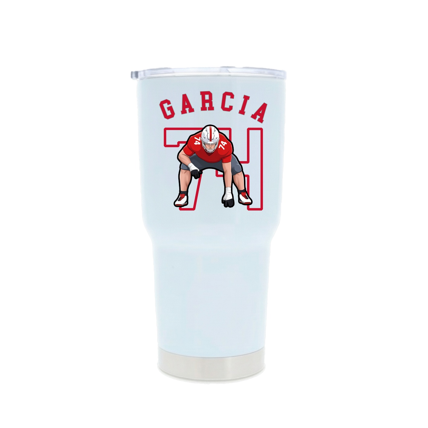30oz Stainless Steel Tumbler — Shirsey Arch in White