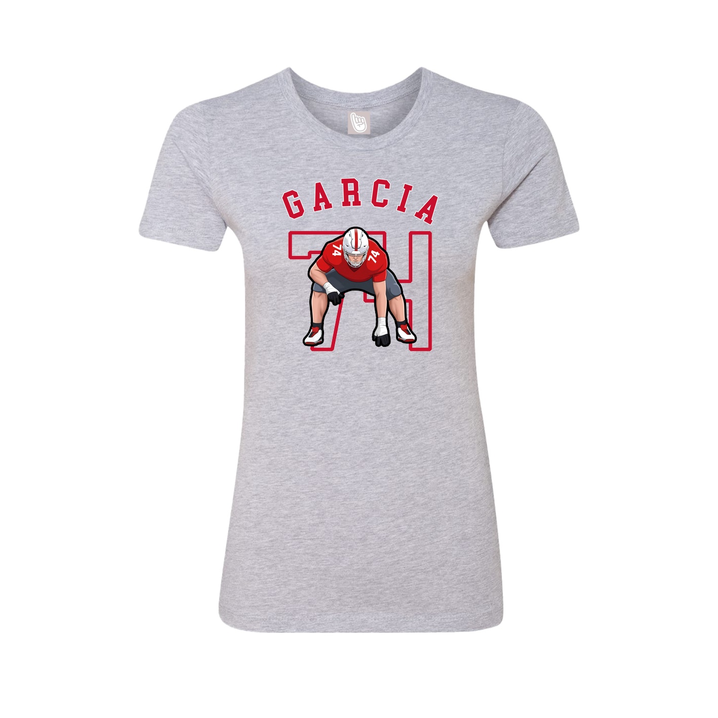 Fitted Women's Tee — Shirsey Arch in Grey