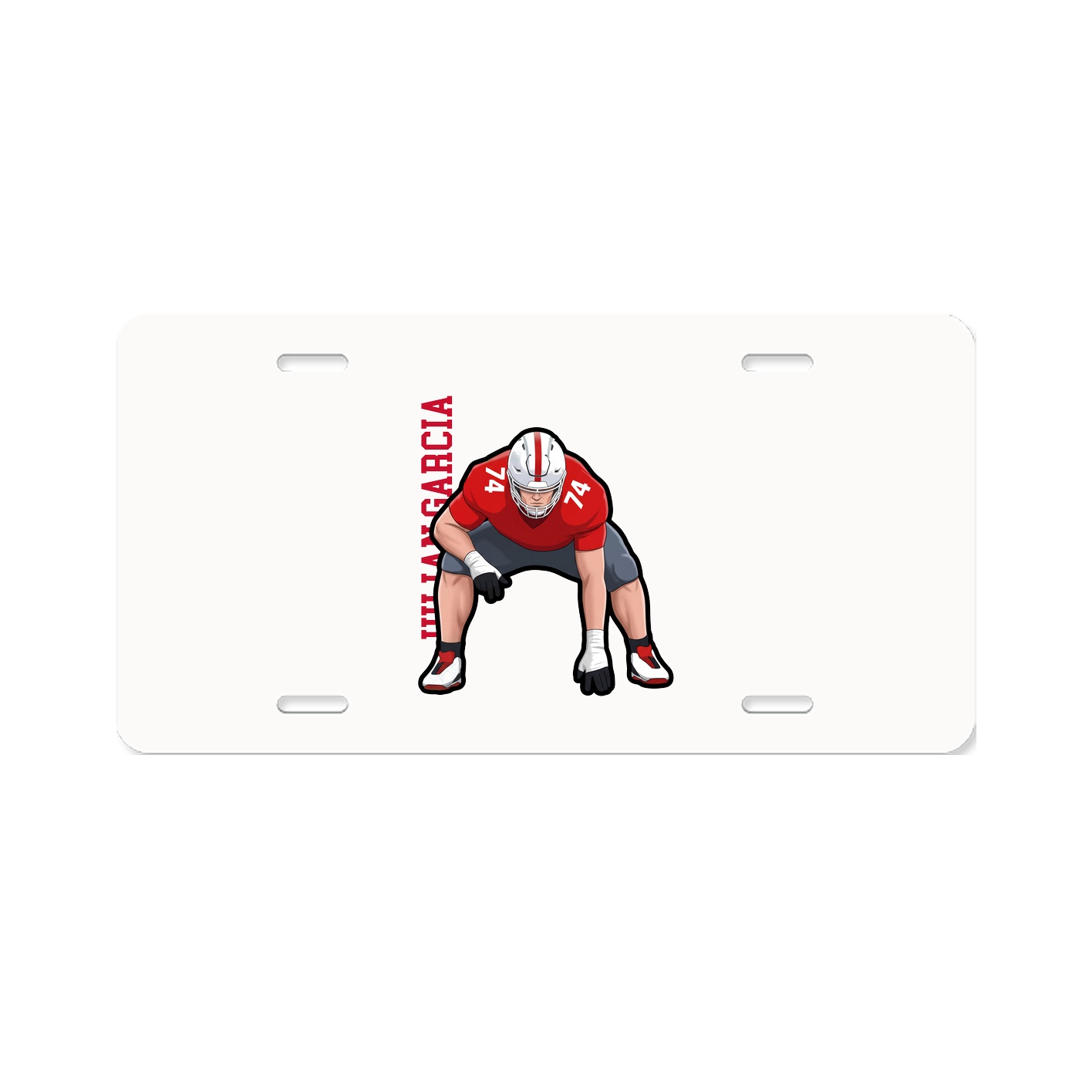 License Plate — Name Vertical in Classic