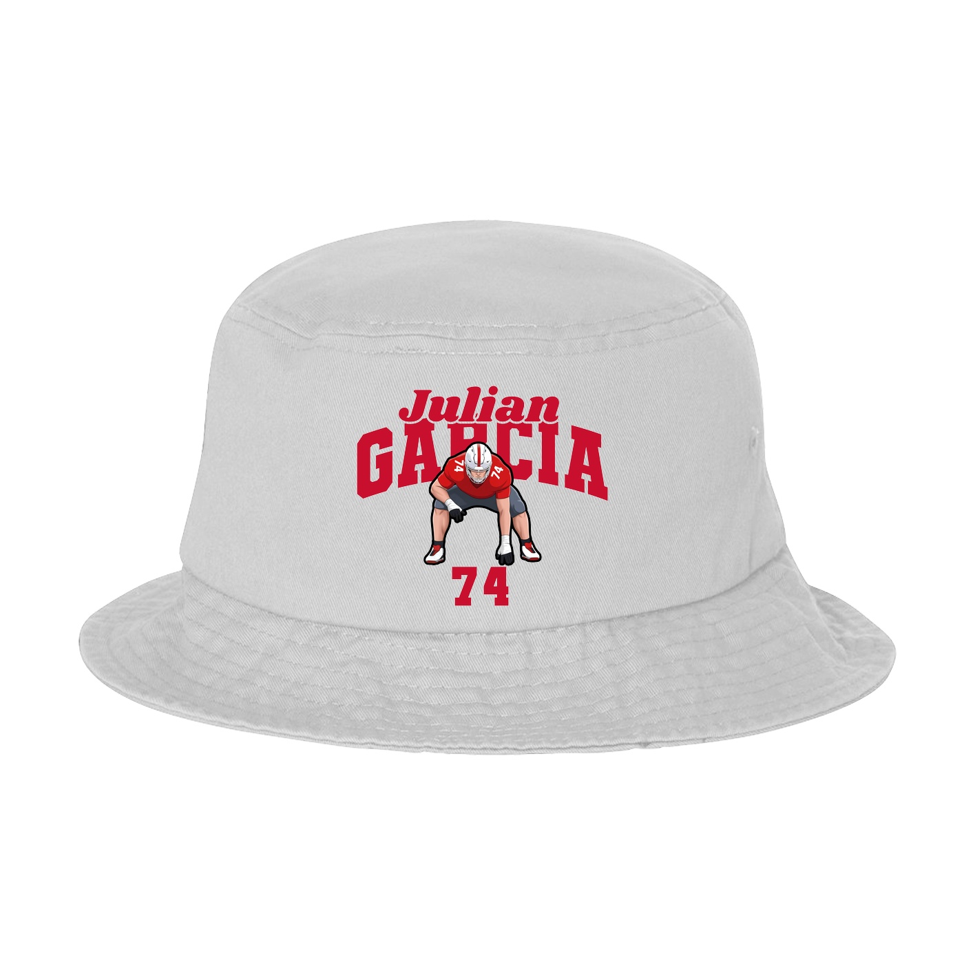 Bucket Cap — Signature Arch in White