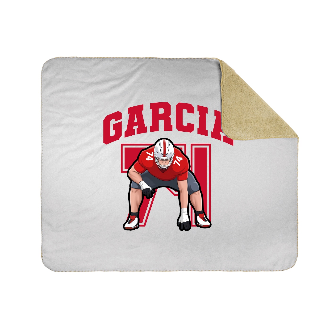 Throw Blanket — Number in White