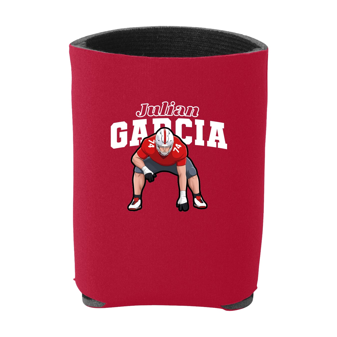 Can Holder — Name Arch in Red