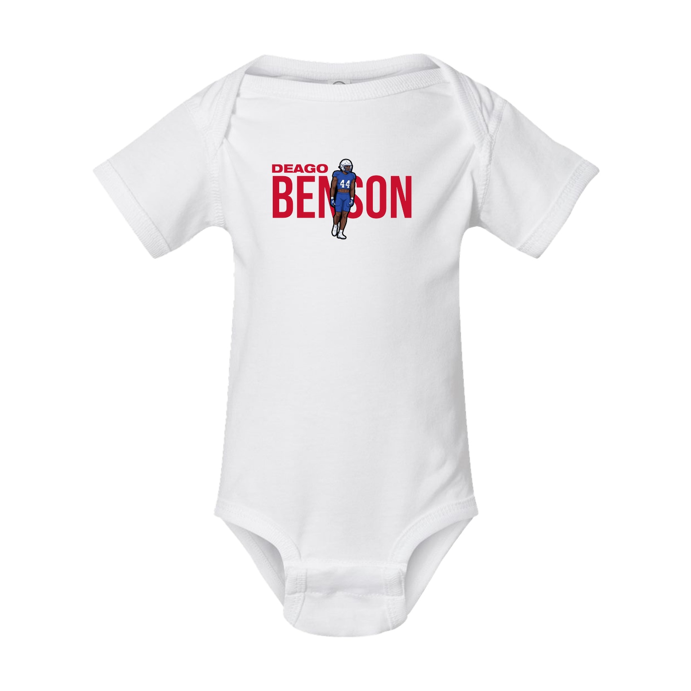 Baby Onesie — Player Name in White