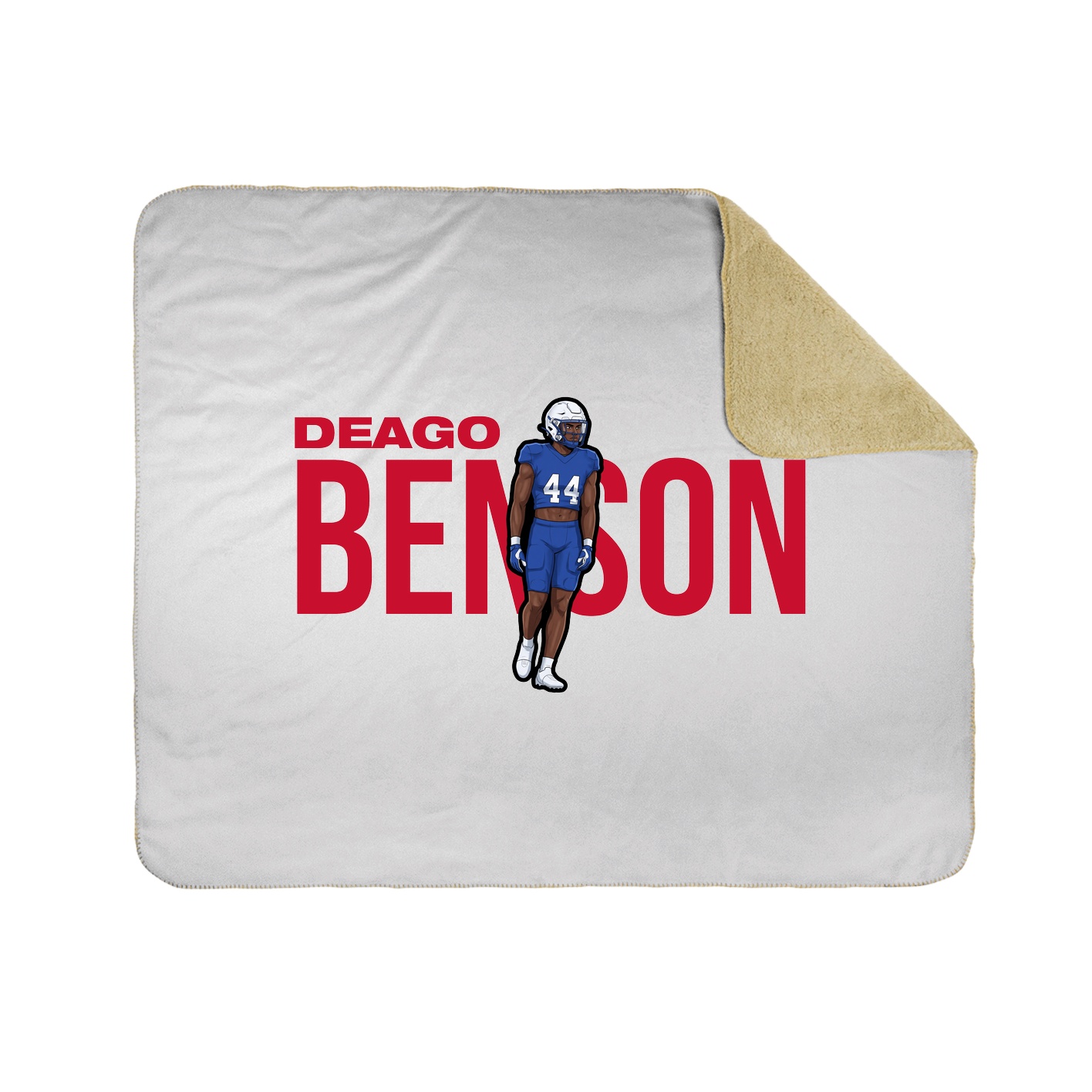 Throw Blanket — Player Name in White