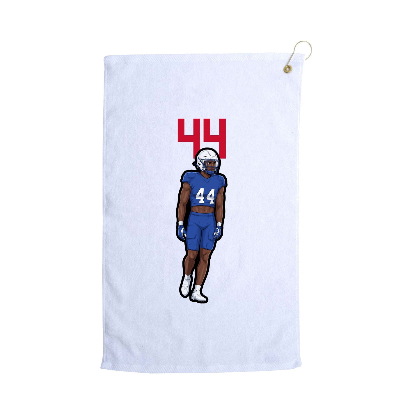 Golf Towel — Number Top in White