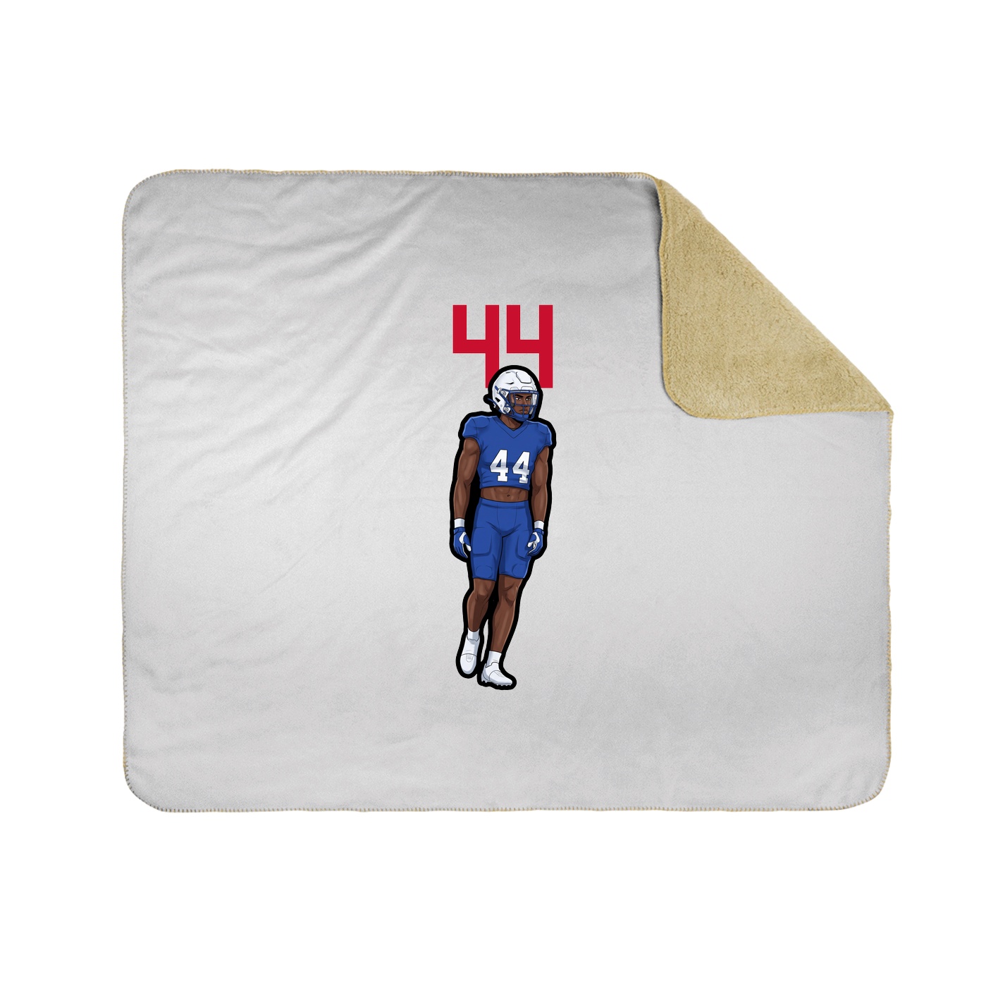 Throw Blanket — Number Top in White
