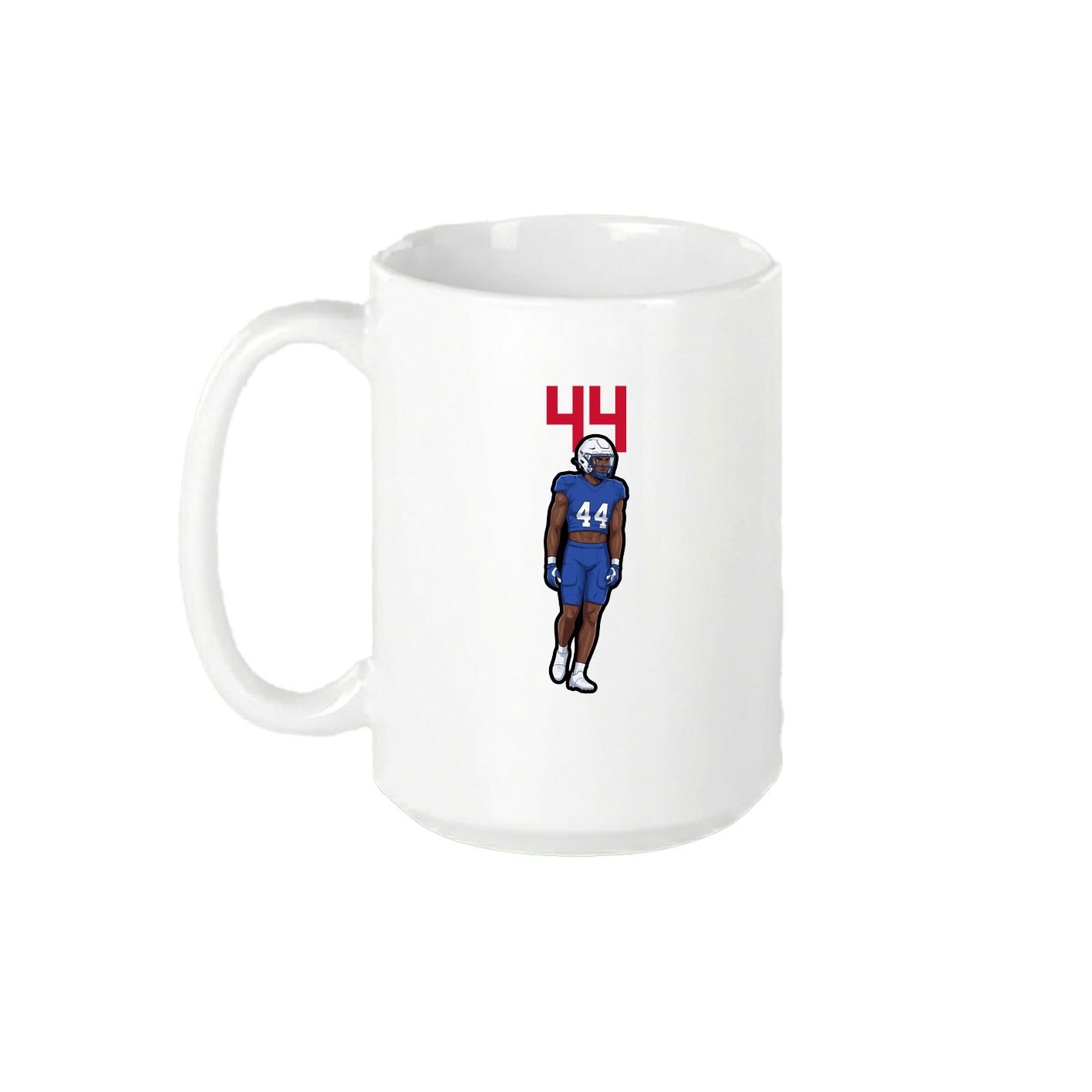 15oz Coffee Mug — Number Top in White