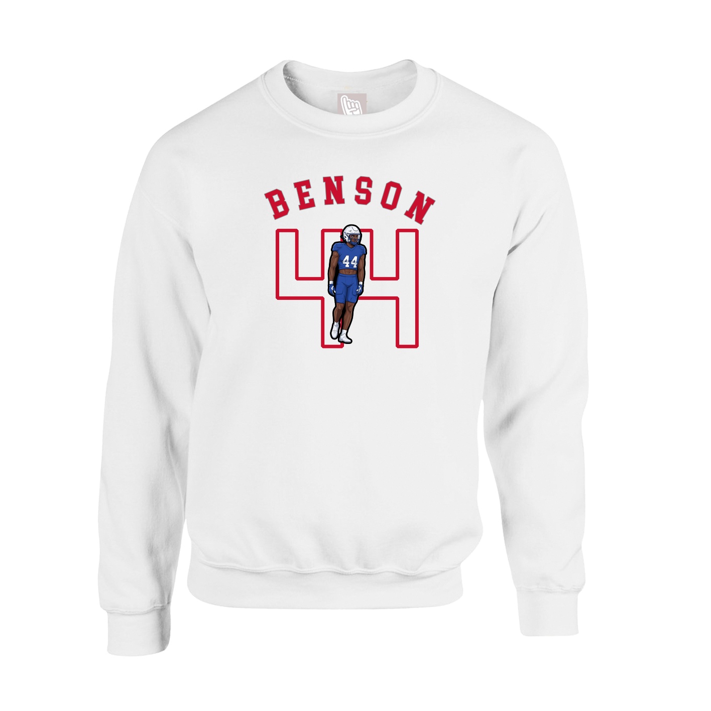 Fleece Crew — Shirsey Arch in White