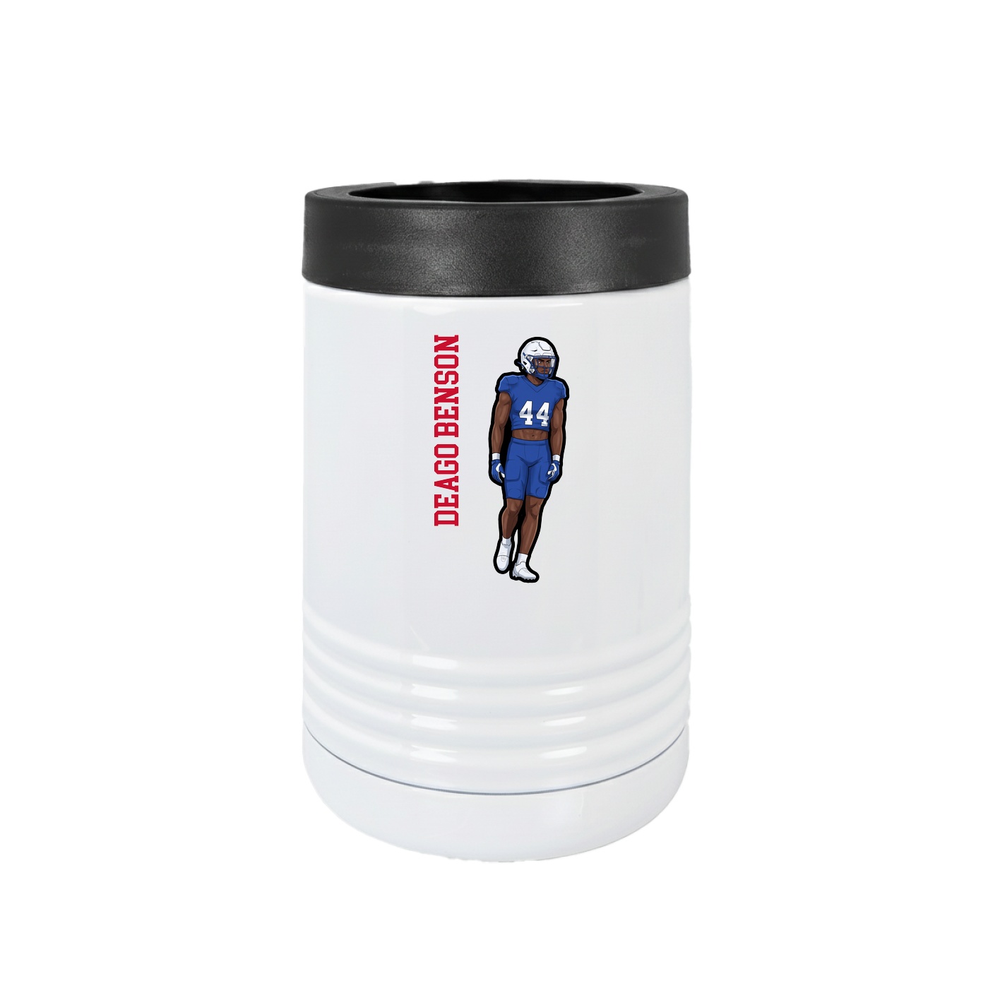 Beverage Holder — Name Vertical in White