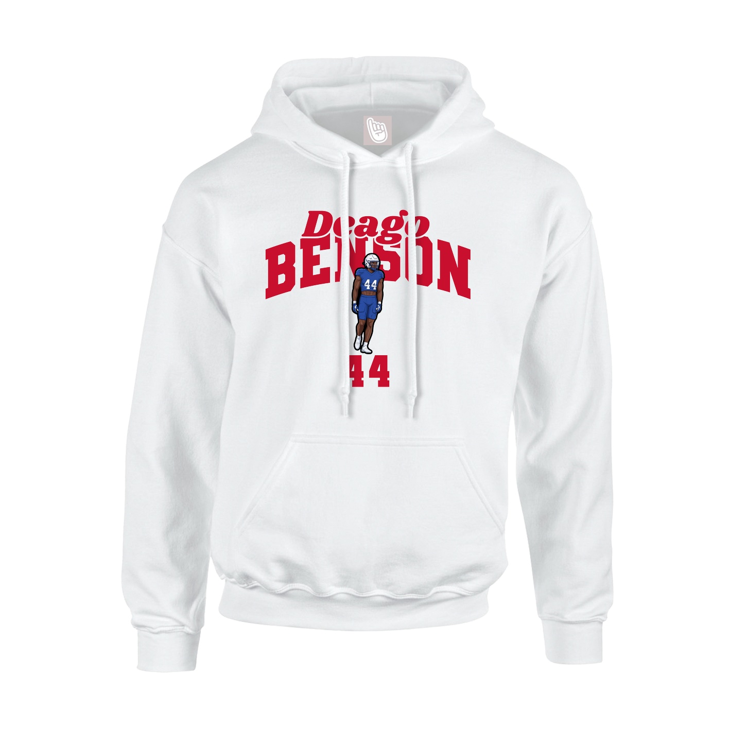 Youth Hoodie — Signature Arch in White