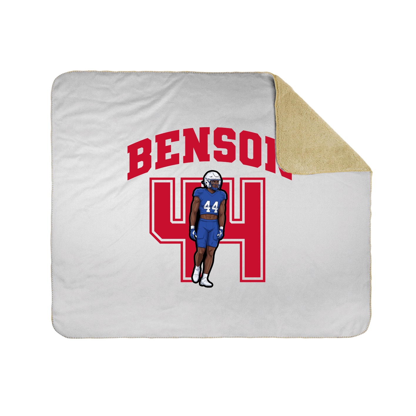 Throw Blanket — Number in White