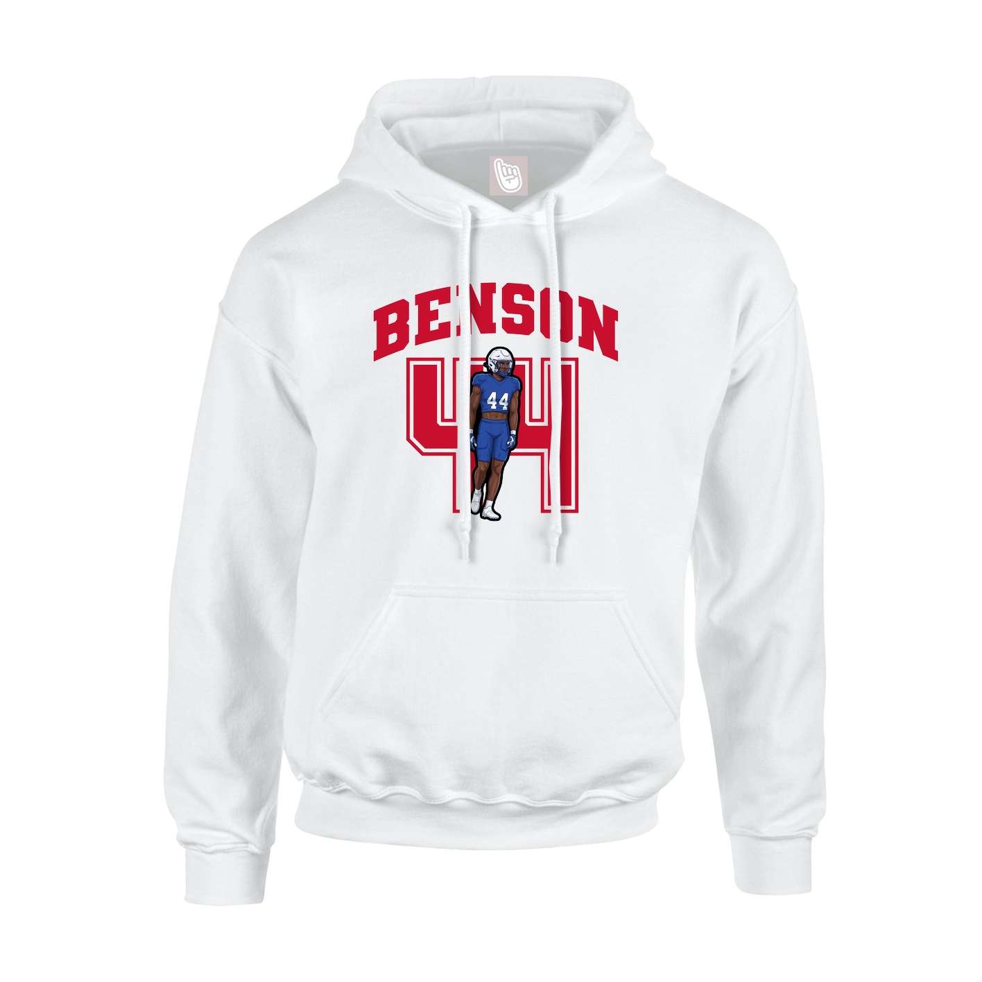 Hoodie — Number in White