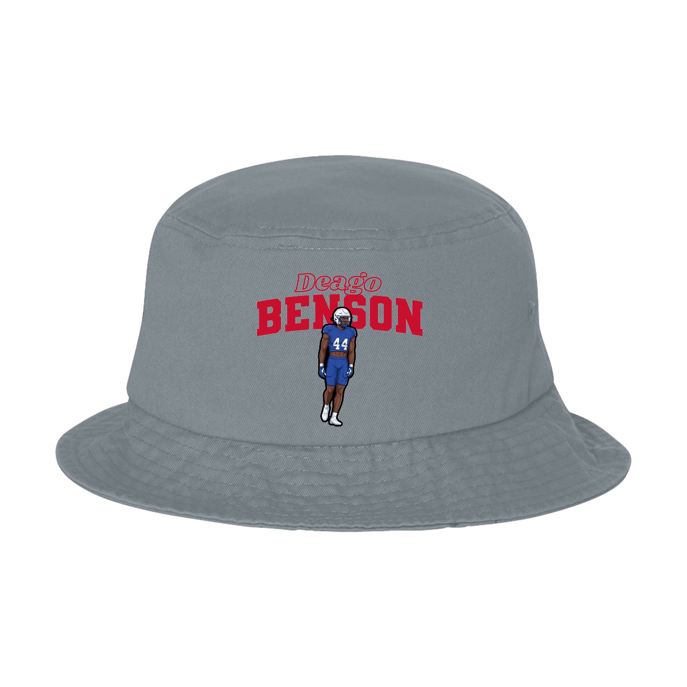 Bucket Cap — Name Arch in Grey