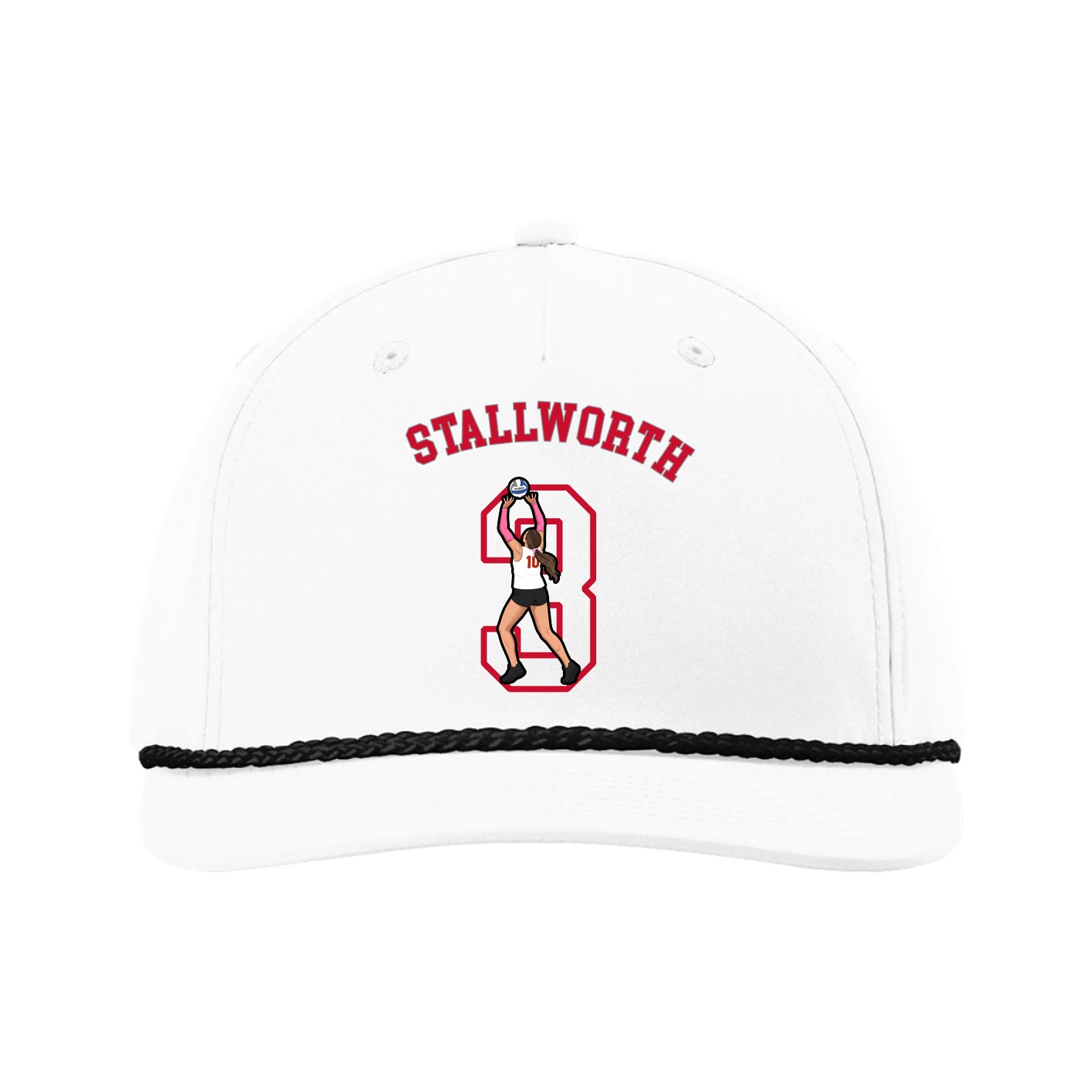 Five-Panel Classic Rope Cap — Shirsey Arch in White