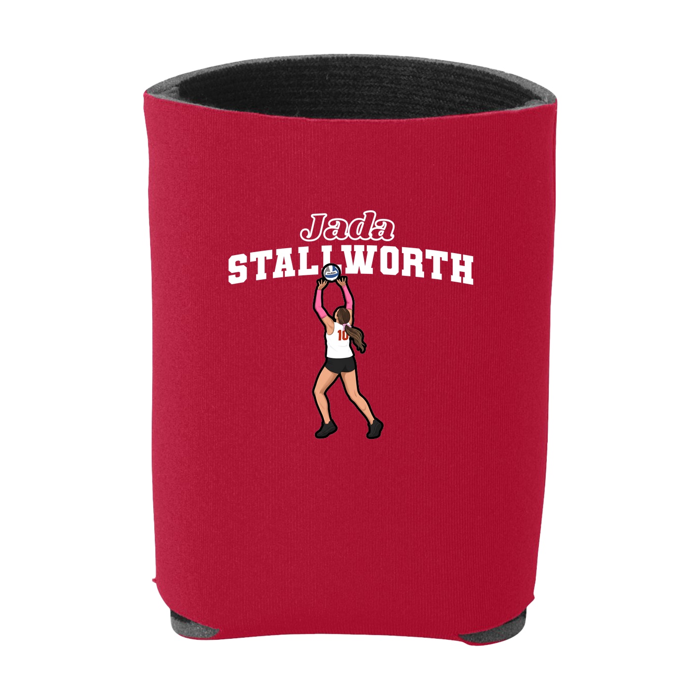 Can Holder — Name Arch in Red