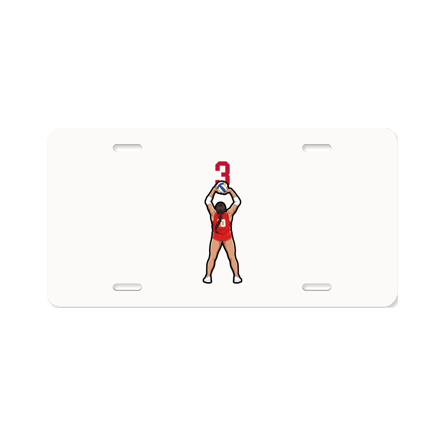 License Plate — Number Top in Classic