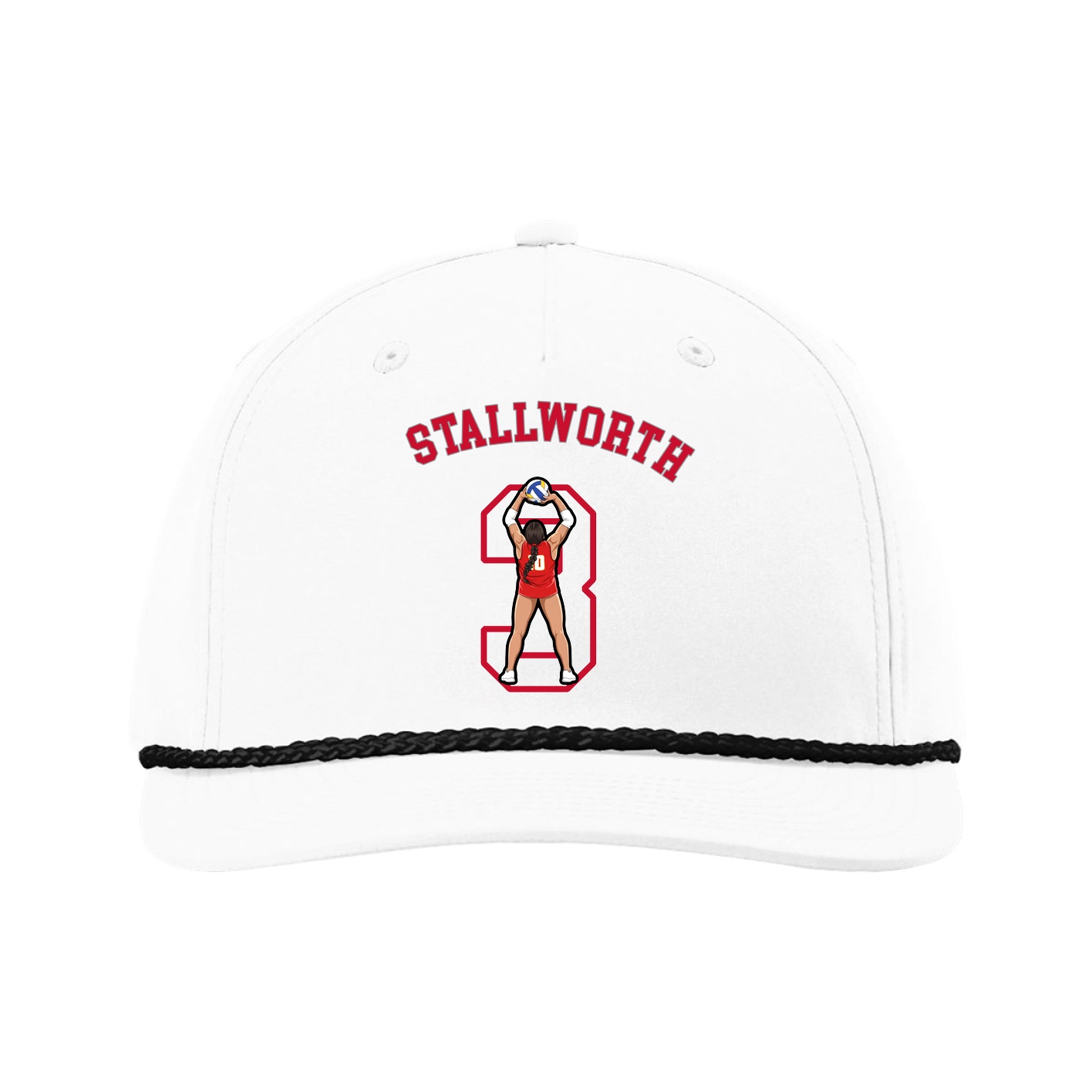 Five-Panel Classic Rope Cap — Shirsey Arch in White