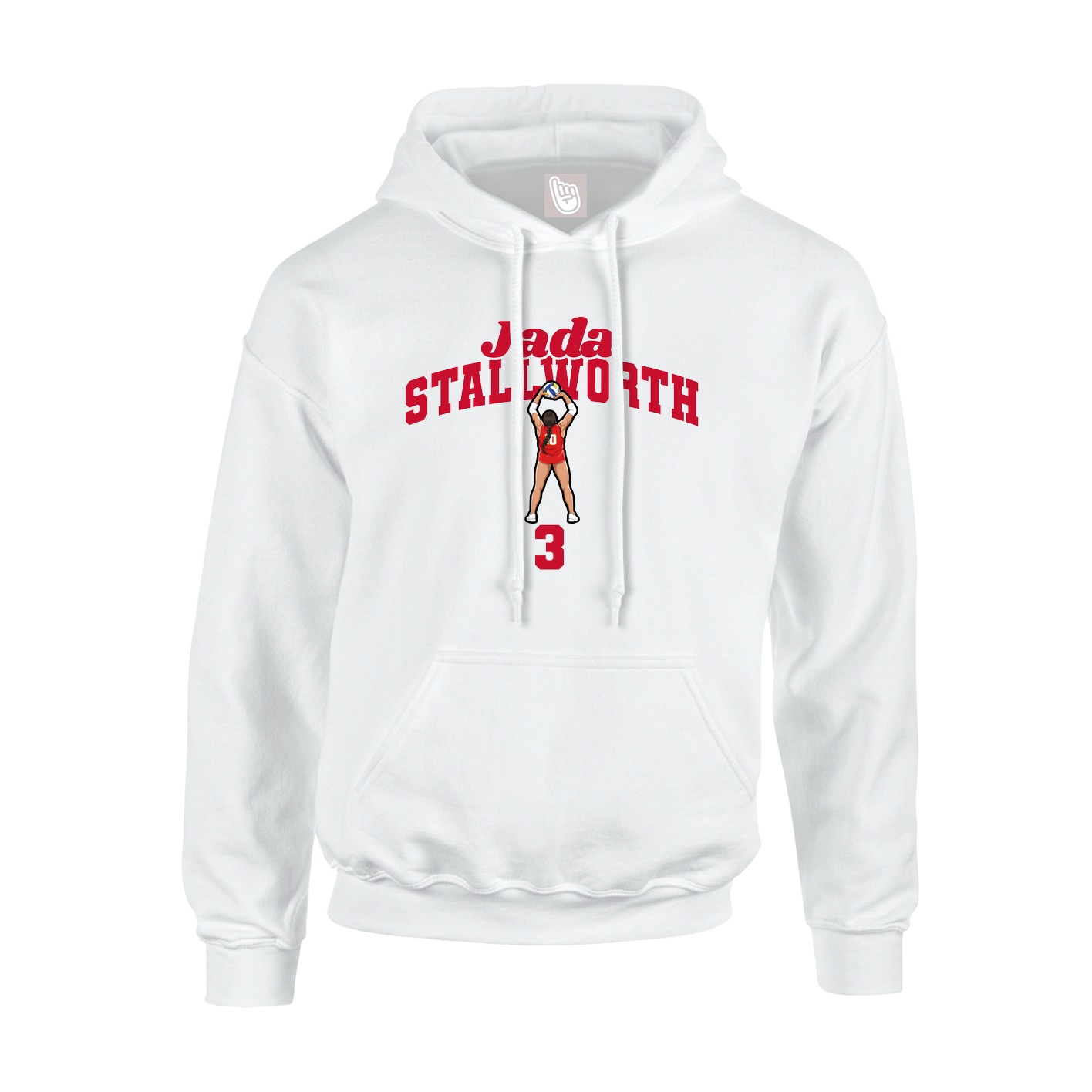 Youth Hoodie — Signature Arch in White