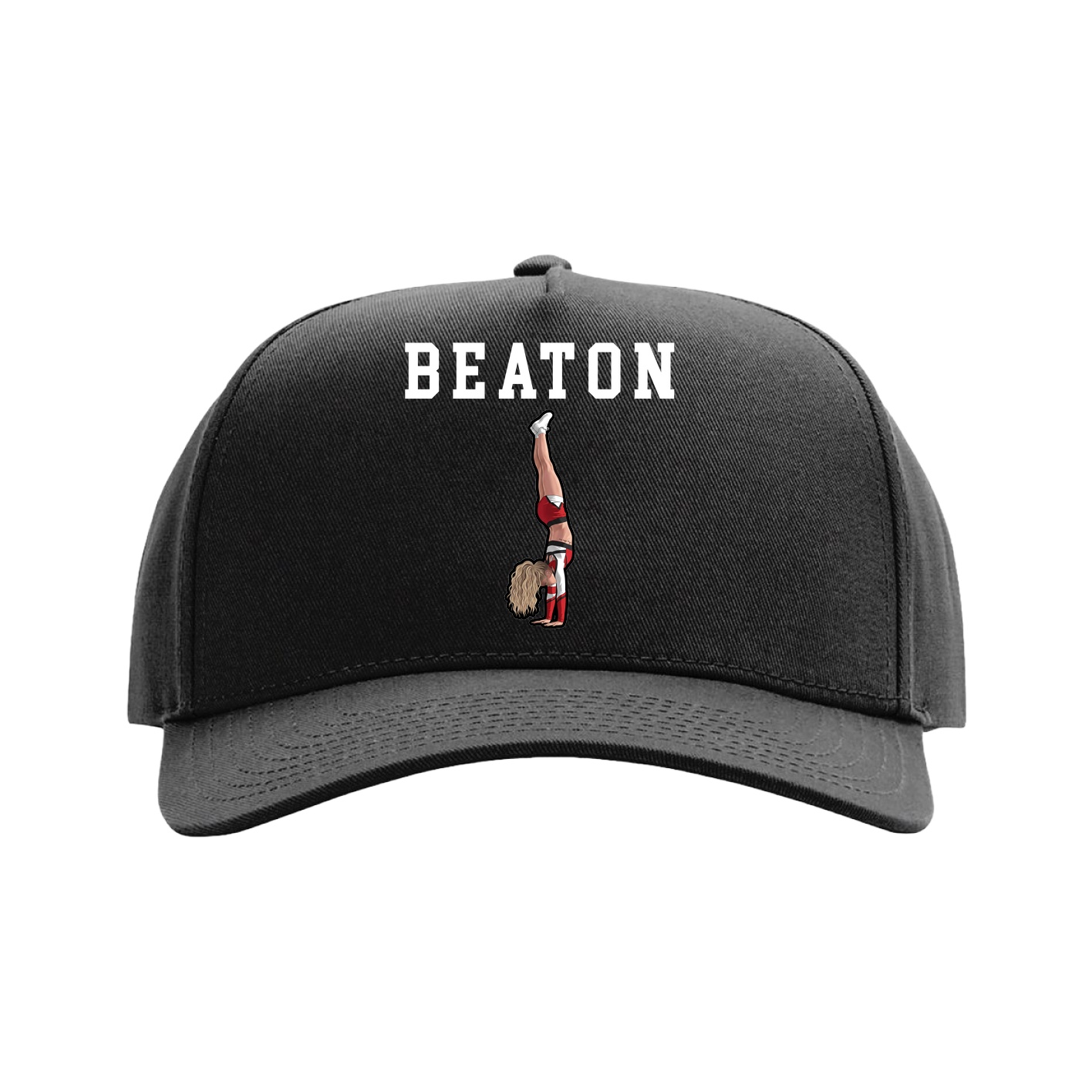 Full Fabric Five-Panel Champ Cap — Shirsey in Black