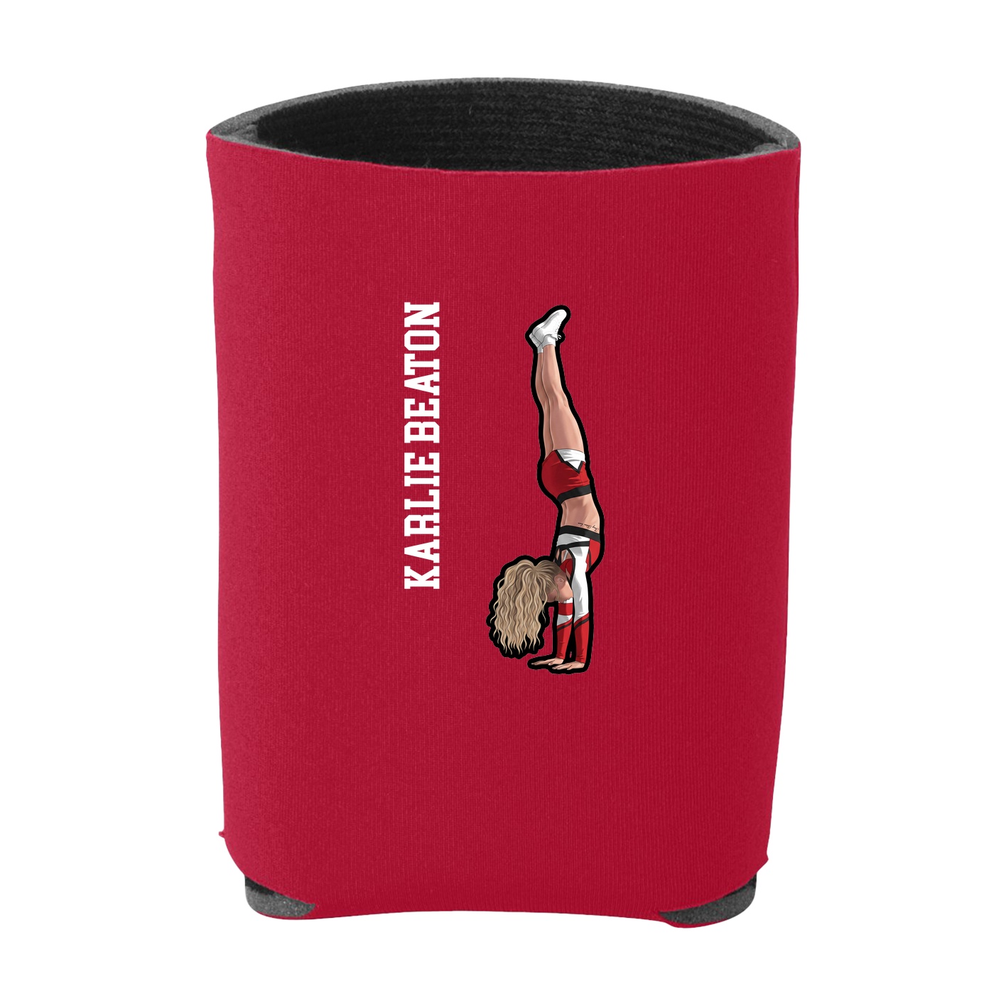 Can Holder — Name Vertical in Red