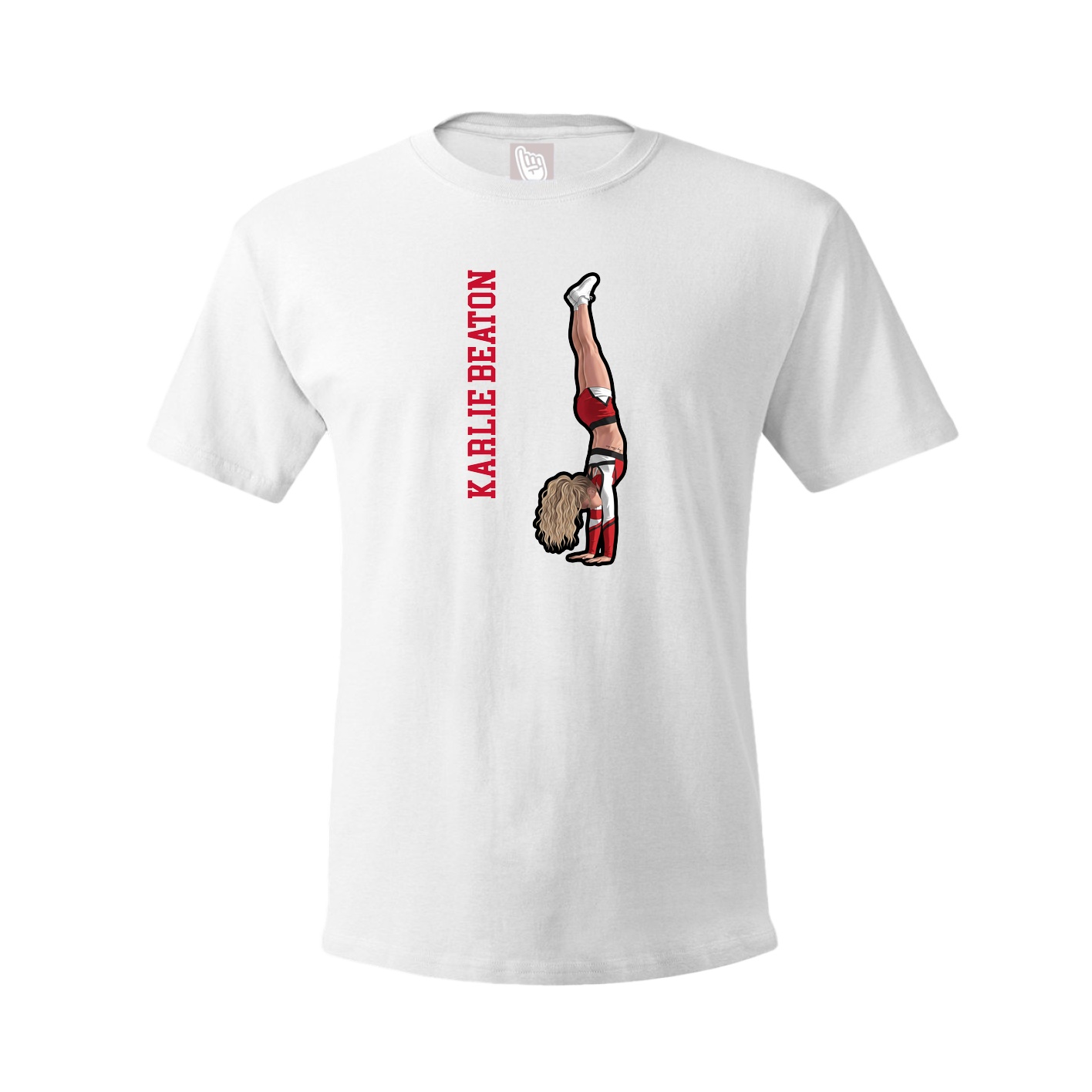 Tee — Name Vertical in White