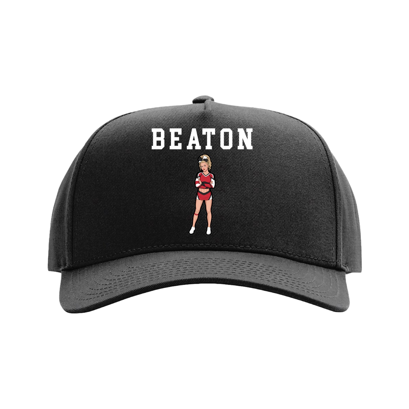Full Fabric Five-Panel Champ Cap — Shirsey in Black