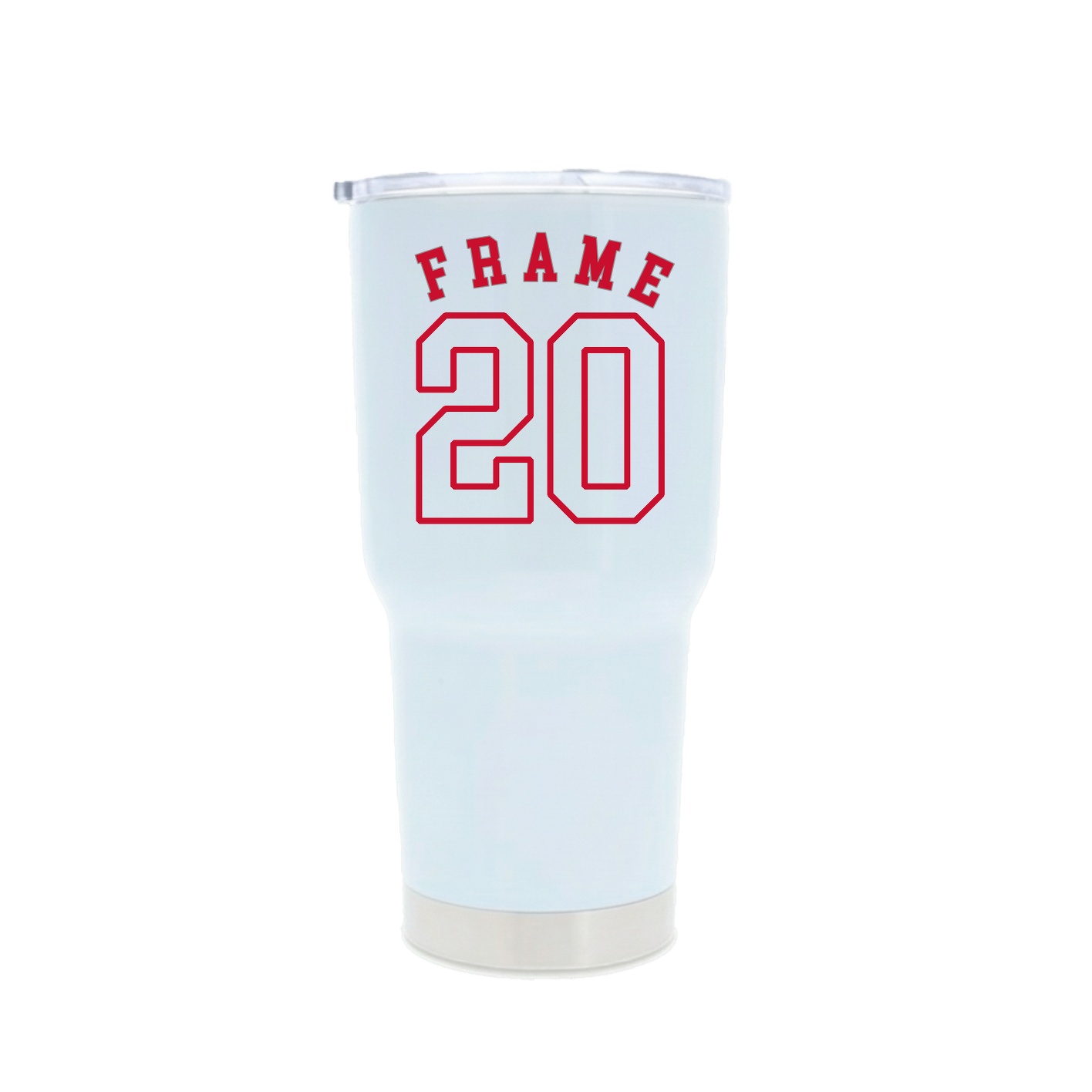 30oz Stainless Steel Tumbler — Shirsey Arch in White