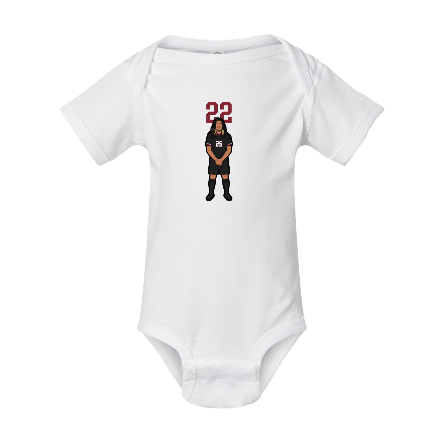 Baby Onesie — Number Top in White