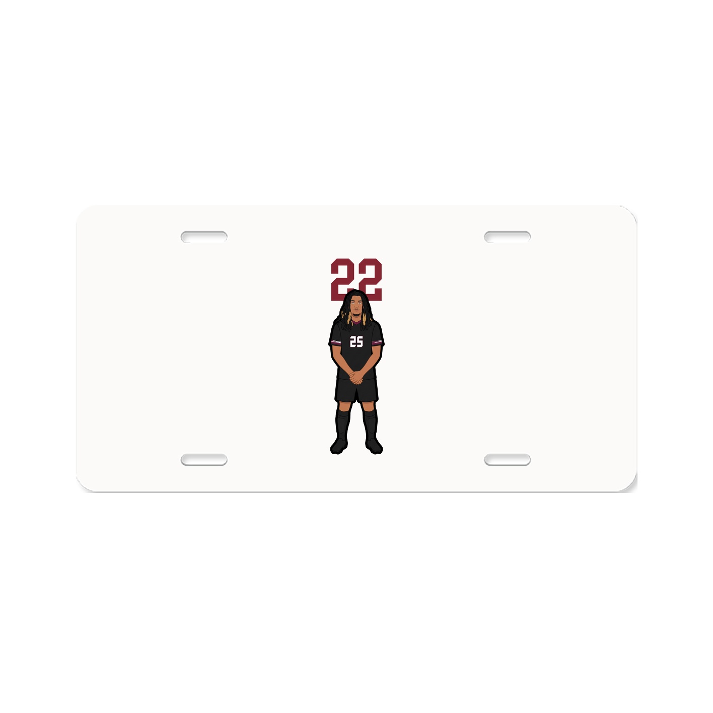License Plate — Number Top in Classic