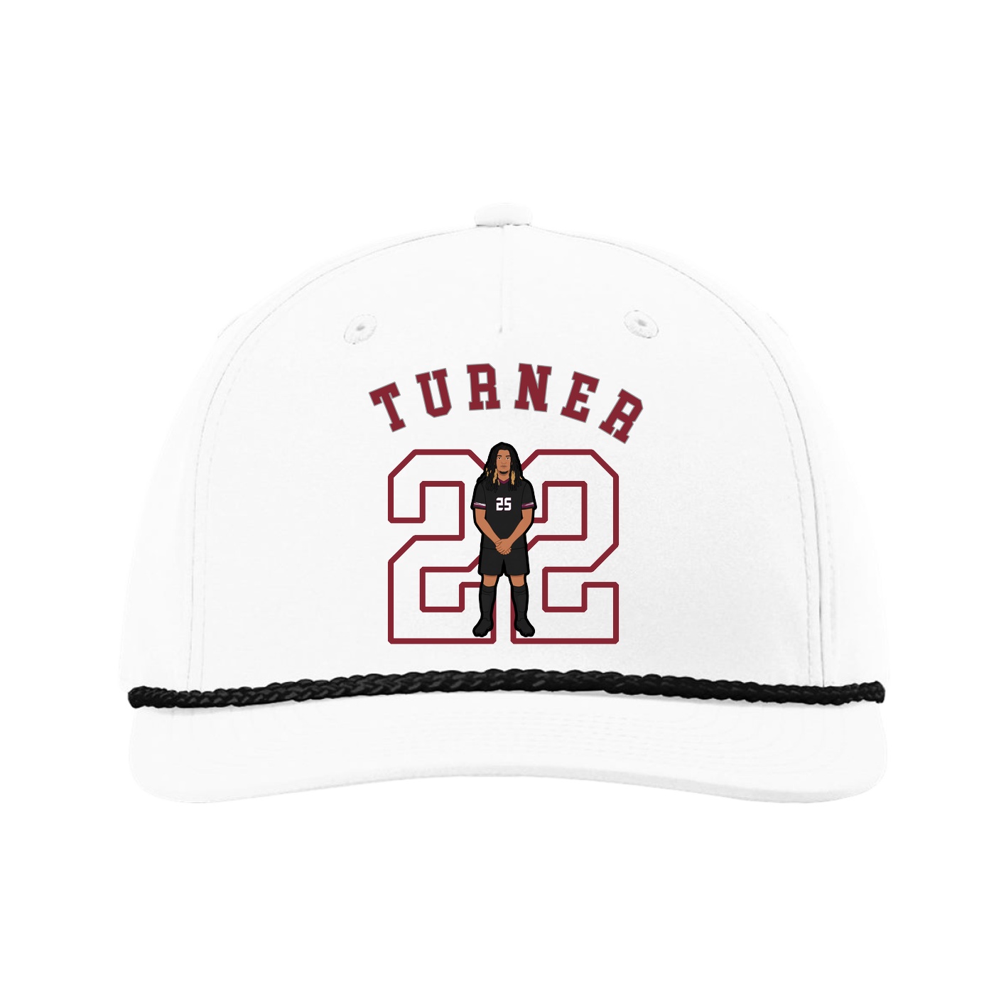 Five-Panel Classic Rope Cap — Shirsey Arch in White