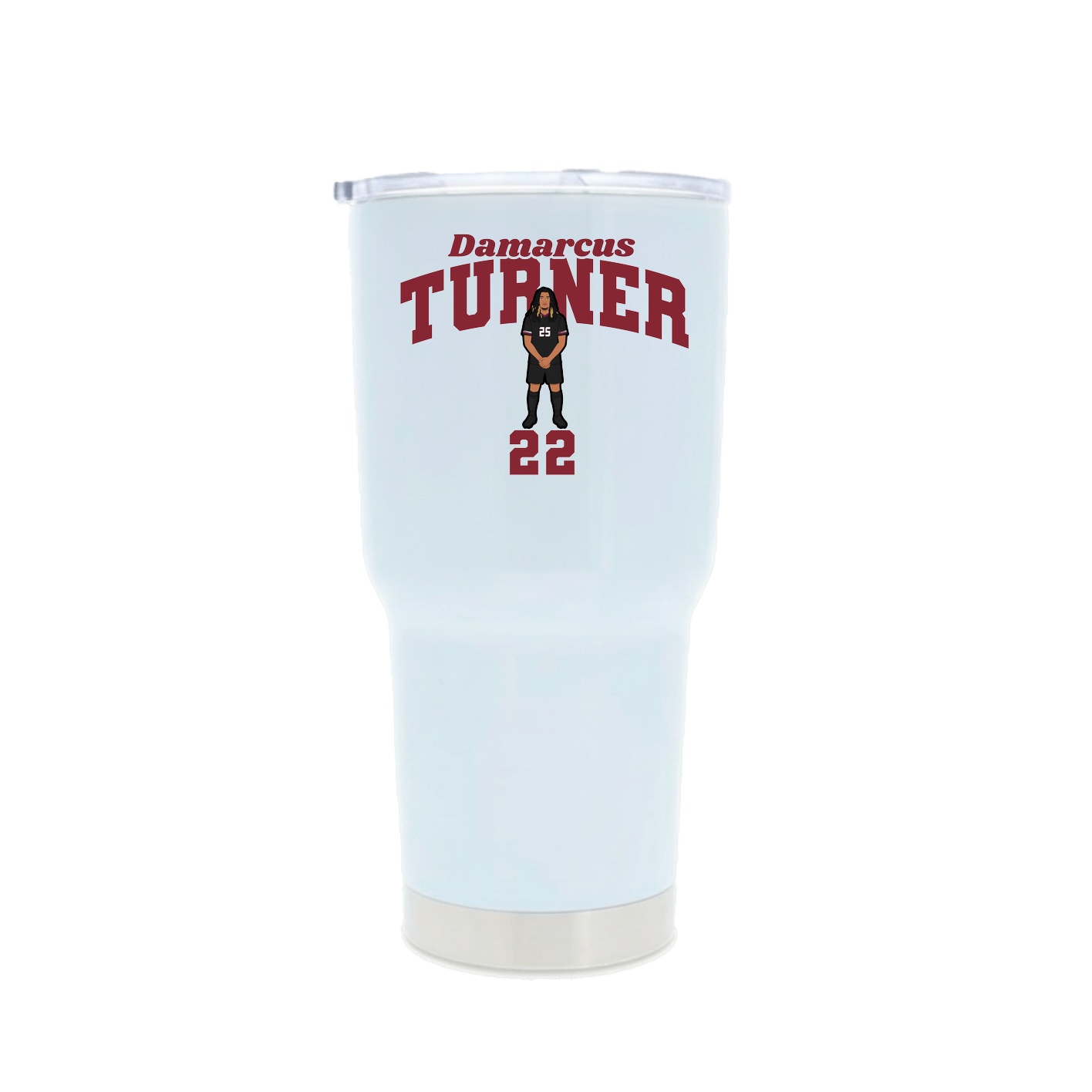 30oz Stainless Steel Tumbler — Signature Arch in White