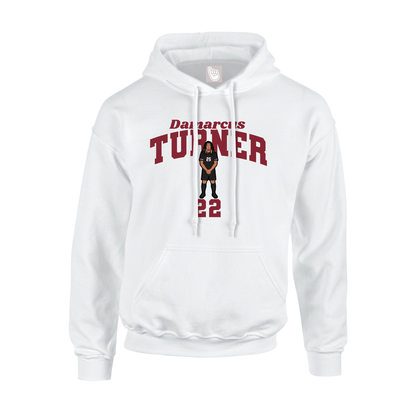 Youth Hoodie — Signature Arch in White