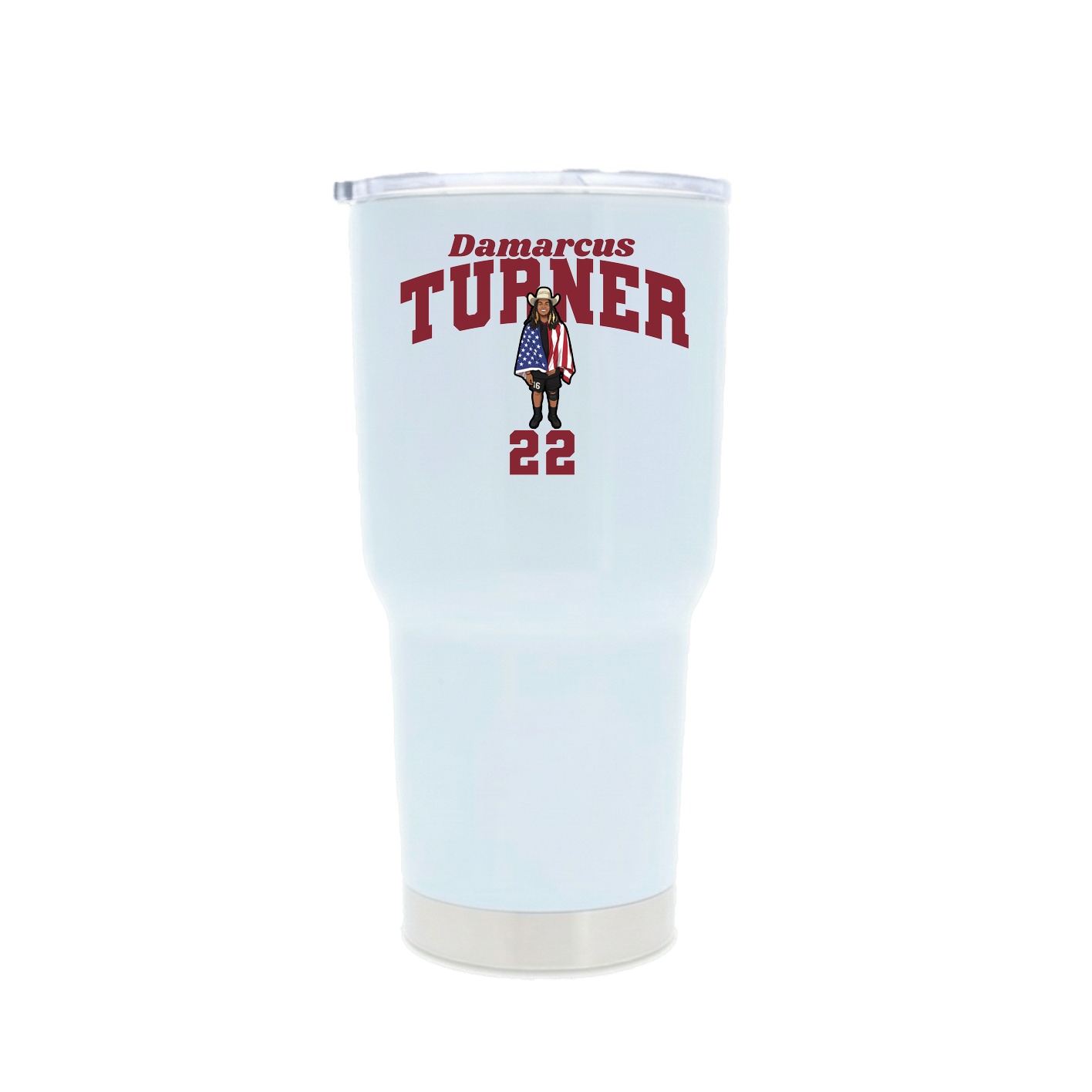 30oz Stainless Steel Tumbler — Signature Arch in White