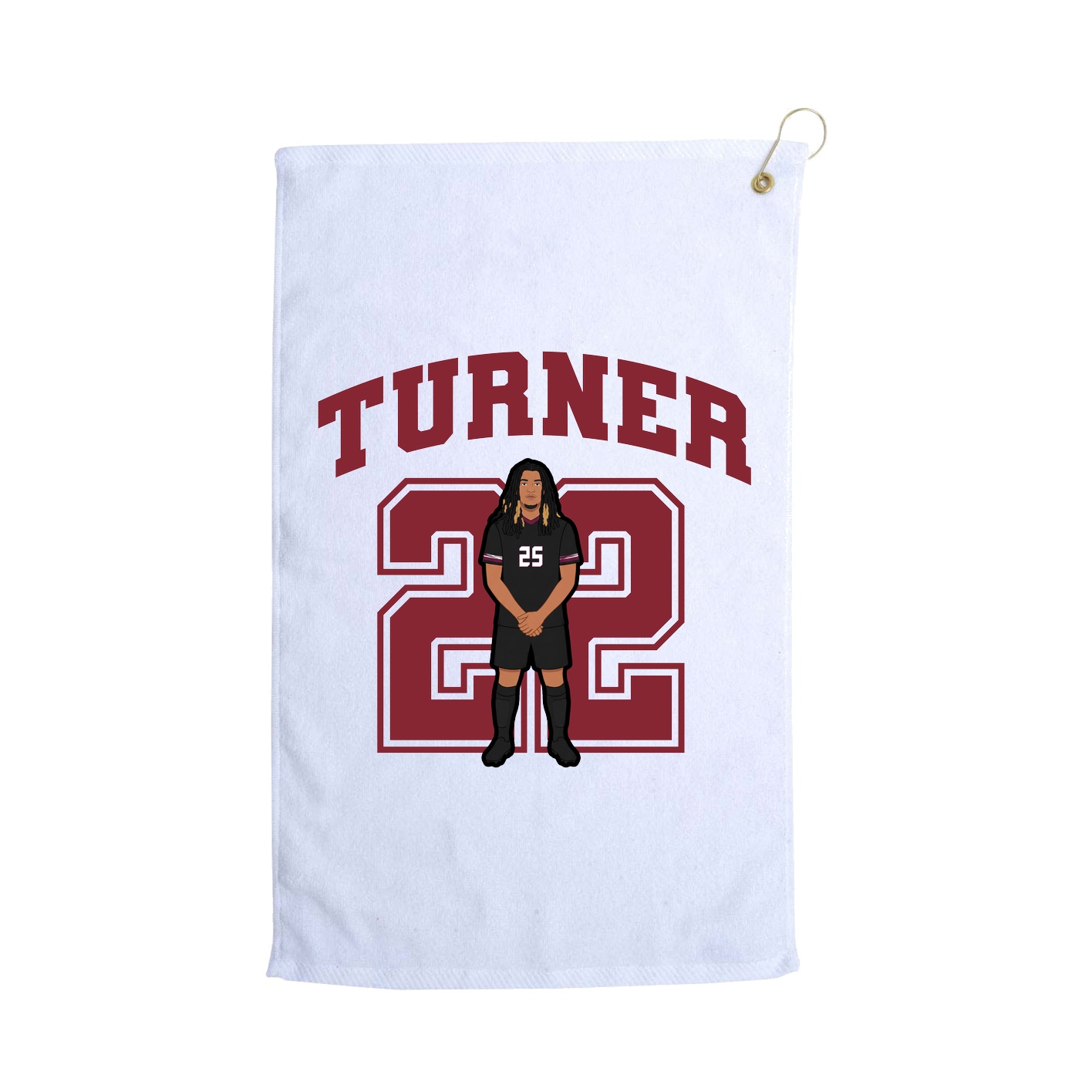 Golf Towel — Number in White