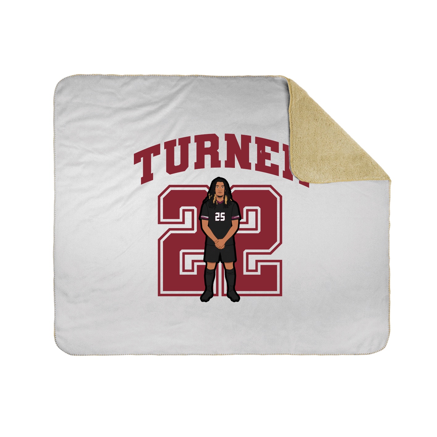Throw Blanket — Number in White