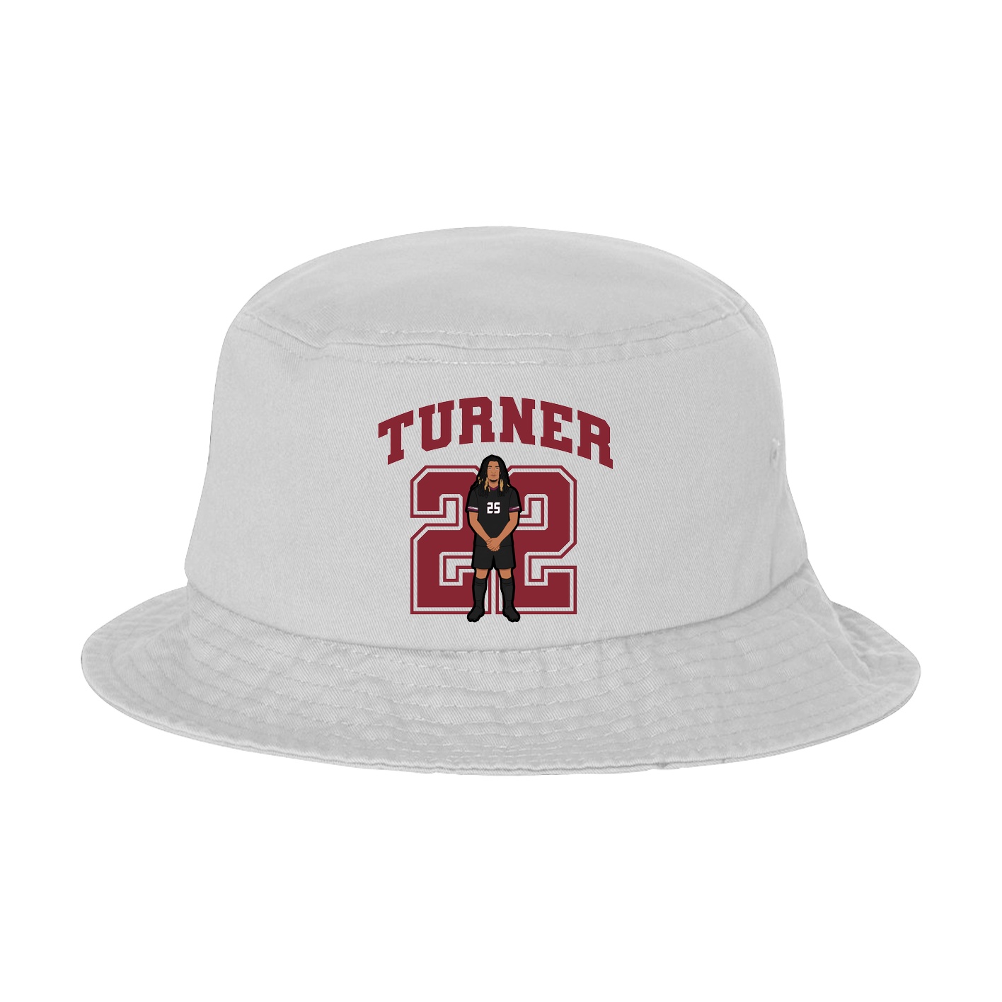 Bucket Cap — Number in White