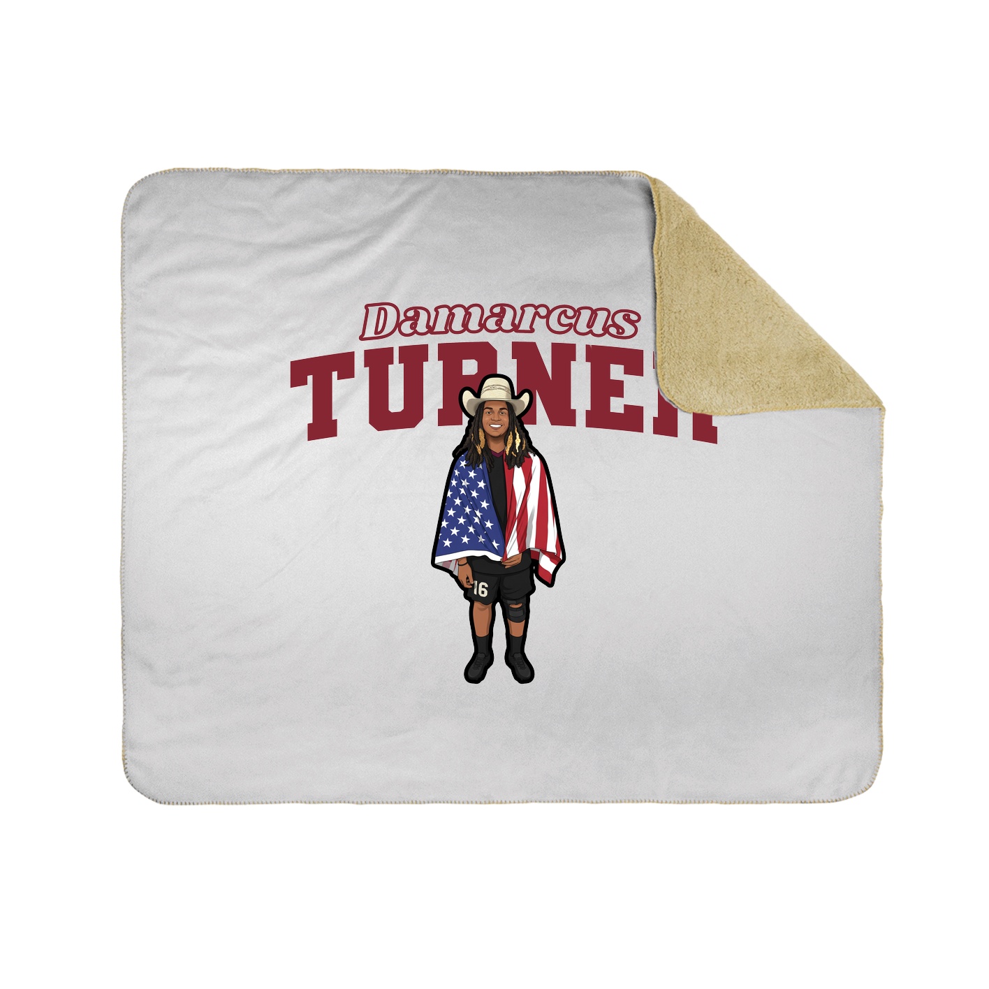 Throw Blanket — Name Arch in White