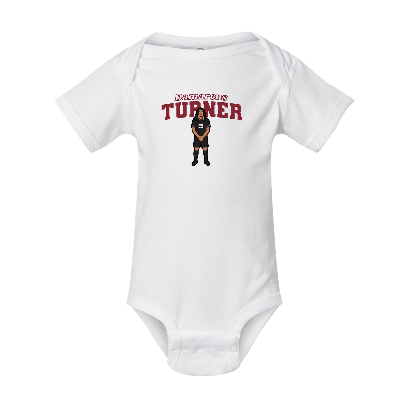 Baby Onesie — Name Arch in White