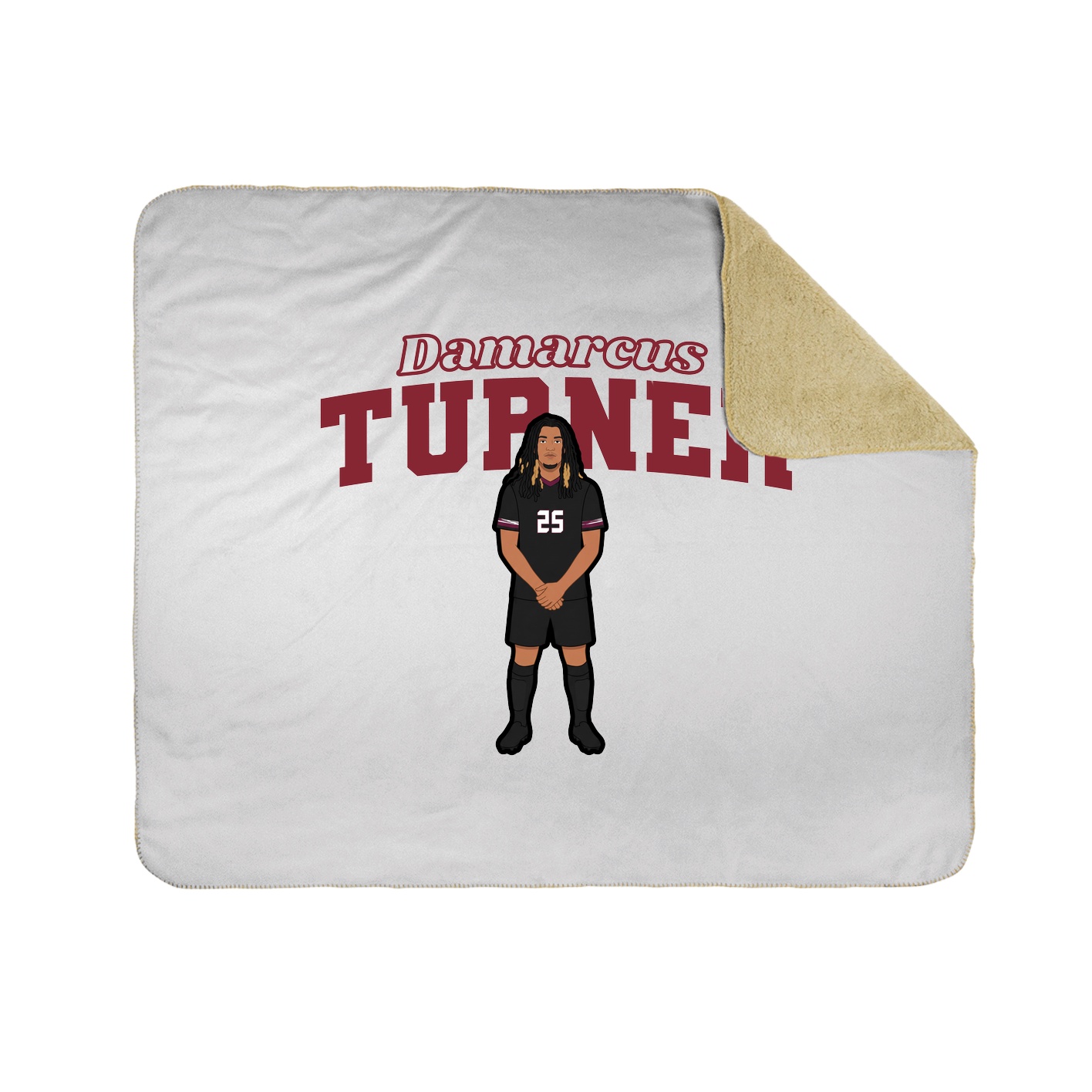 Throw Blanket — Name Arch in White
