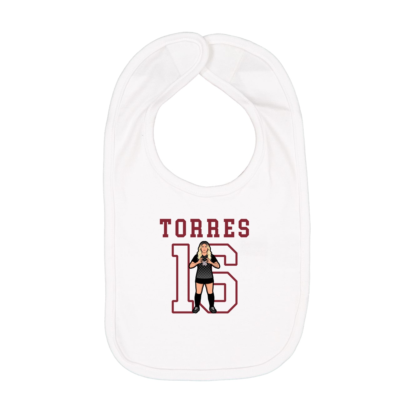 Infant Bib — Shirsey in White
